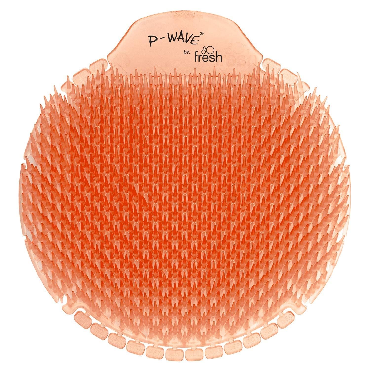 P-Wave Slant6 Urinal Mats Scented, 10 Screens Pack, Fits Most Urinals & Waterless, Long Lasting 30 Days Urinal Deodoriser & Odour Neutraliser, Anti-Splash Guard Slanted Bristle, Mango
