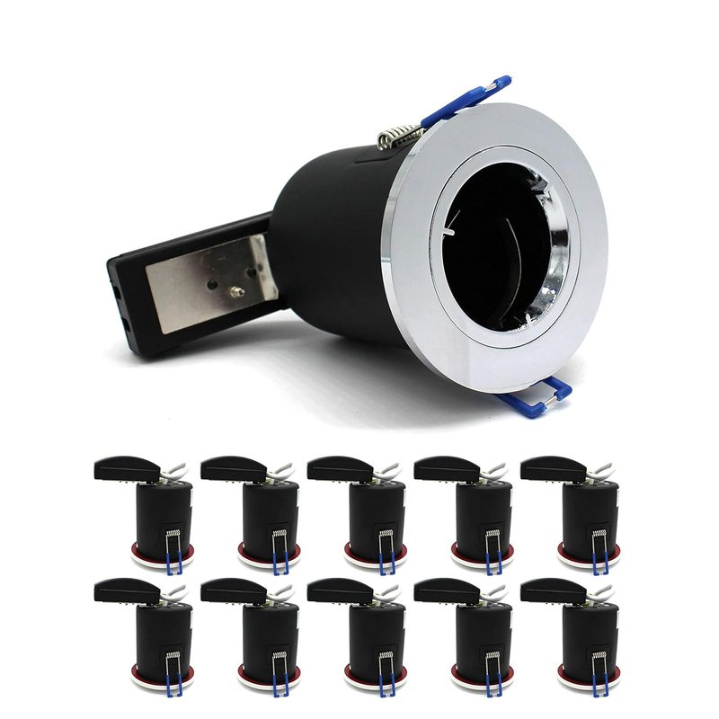 10 X Sanlumia LED Fire Rated Downlight Can GU10 Recessed Ceiling Twist & Lock Downlight IP20 Chrome