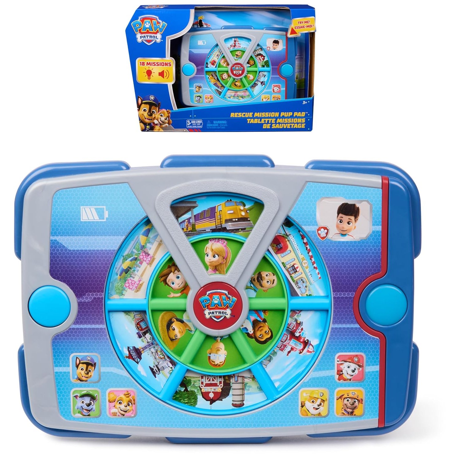 Paw Patrol Academy Rescue Mission Pup Pad, Interactive Toy with Lights, Sounds and Music, Pretend Play Kids Toys for Boys and Girls Ages 3 and Up