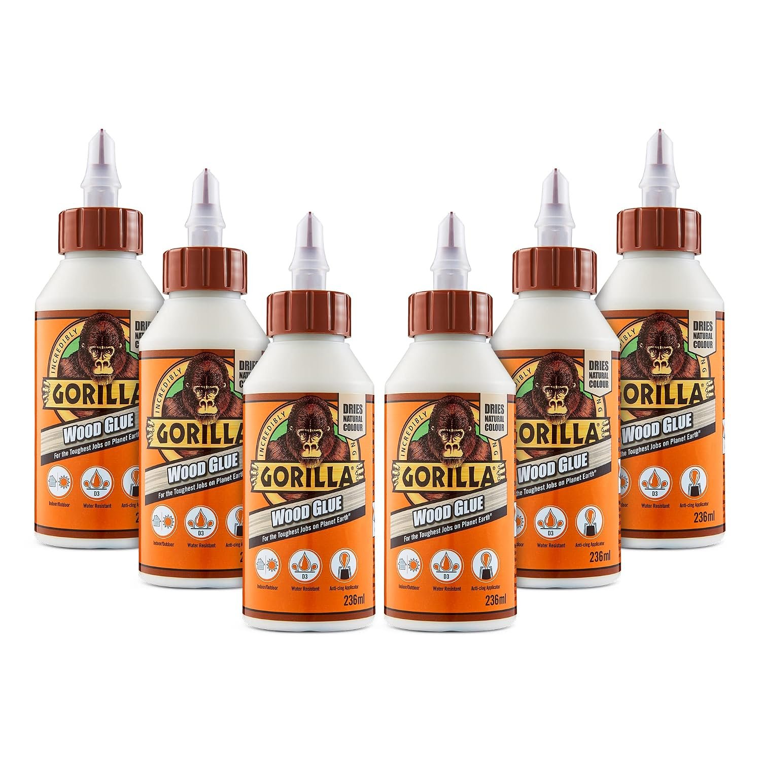 Gorilla Wood Glue 236ml (6 Pack)