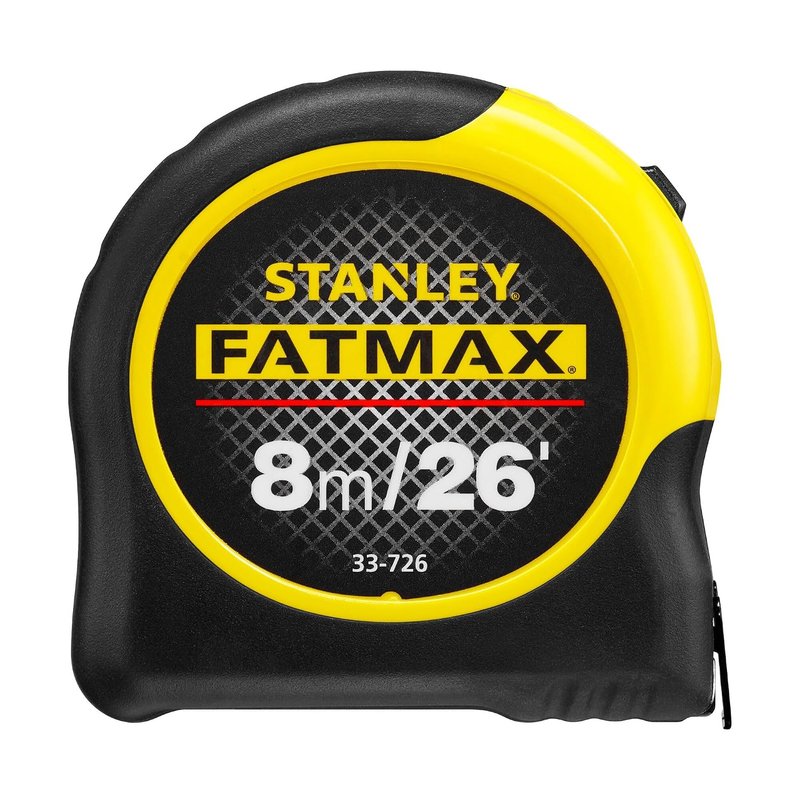 STANLEY FATMAX 8m/26' Tape Measure, Blade Armour Coating, 3.3m Standout, 0-33-726