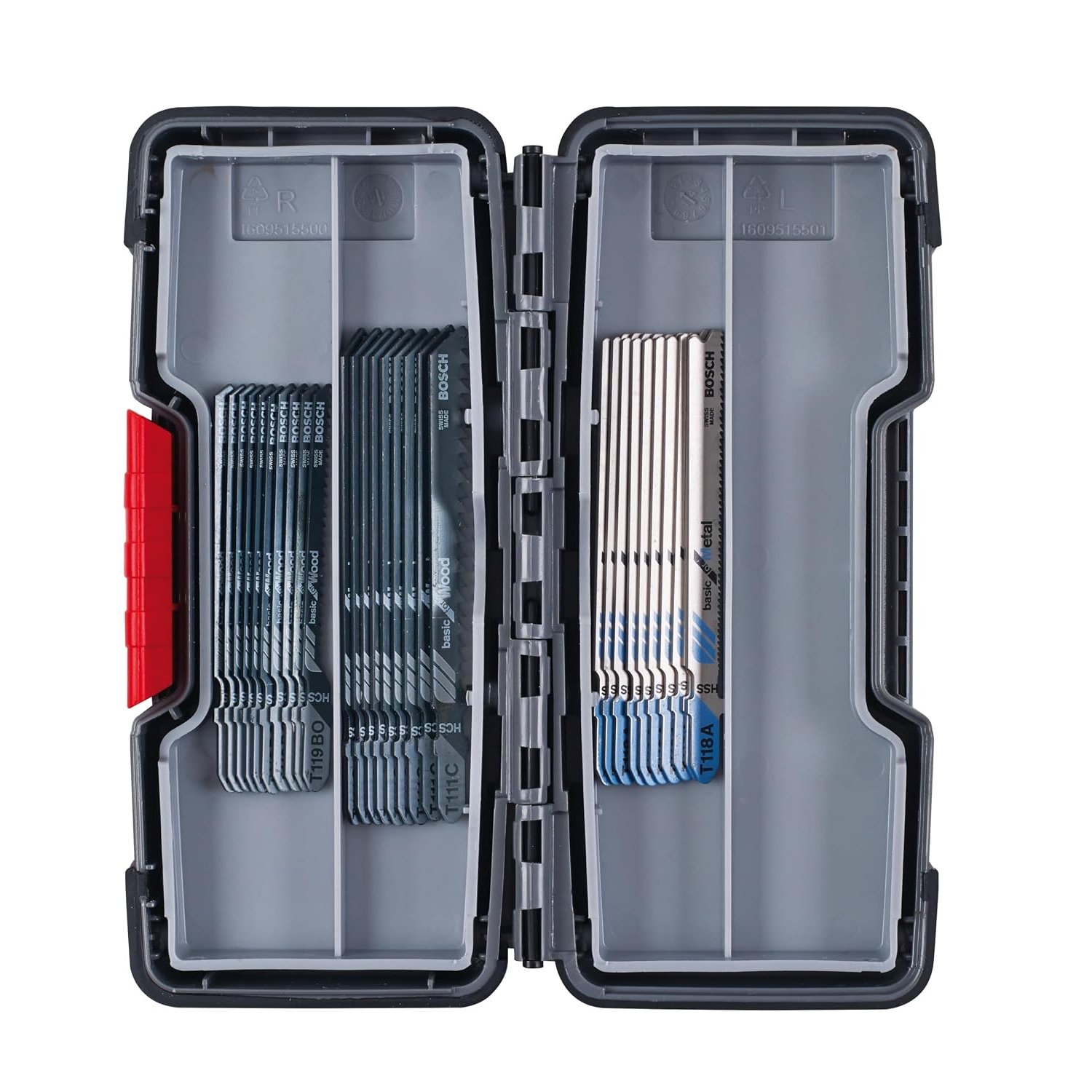 Bosch Professional 2607010903 30-Piece Basic for Wood and Metal Jigsaw Blade Set (for Wood and Metal, Accessories for Jigsaws) , Black/Silver