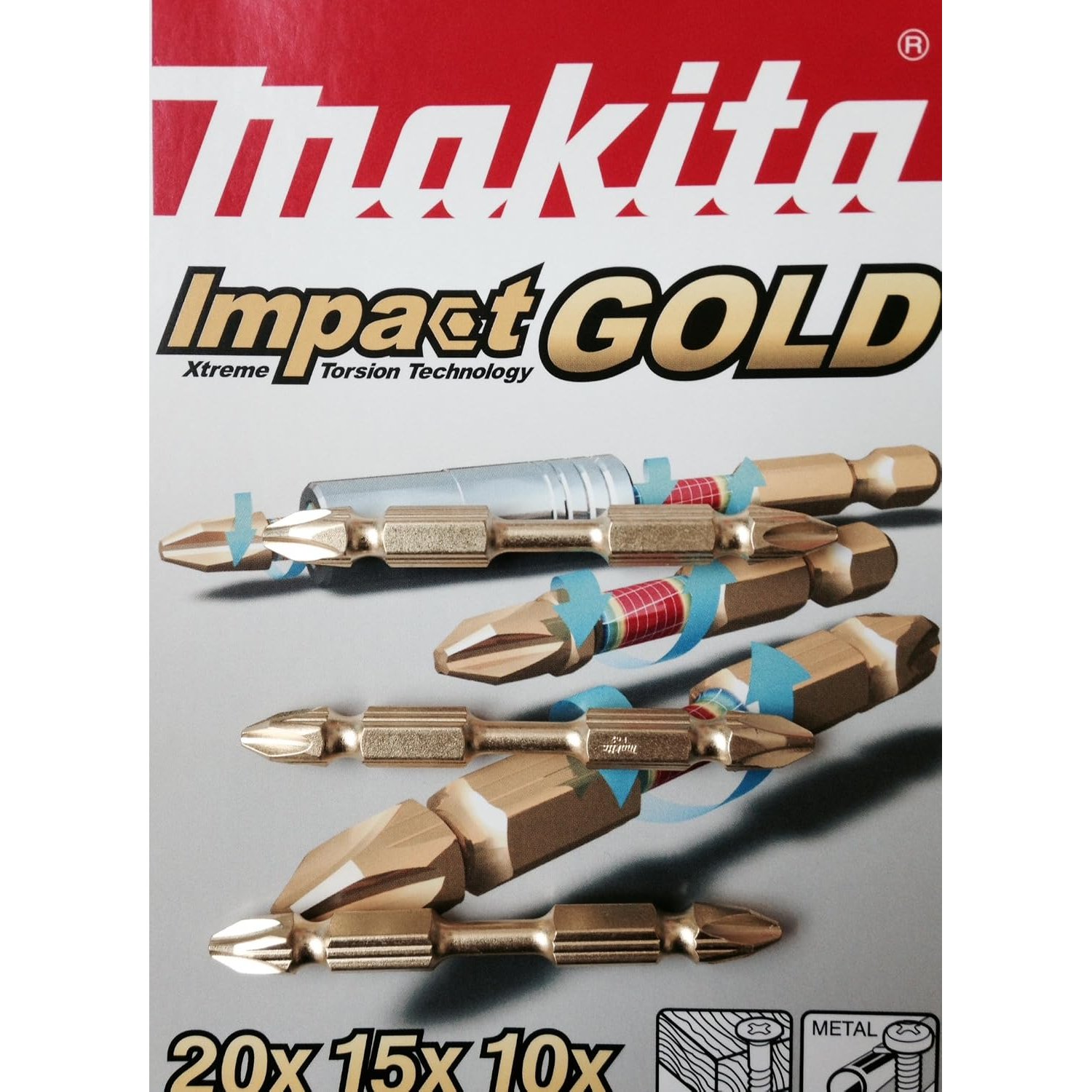 MAKITA 18V Cordless Combi Lithium Drill & Lithium Impact Driver Twin Pack Complete KIT with Heavy Duty Carrying CASE + Free MAKITA Gold Impact Accessories