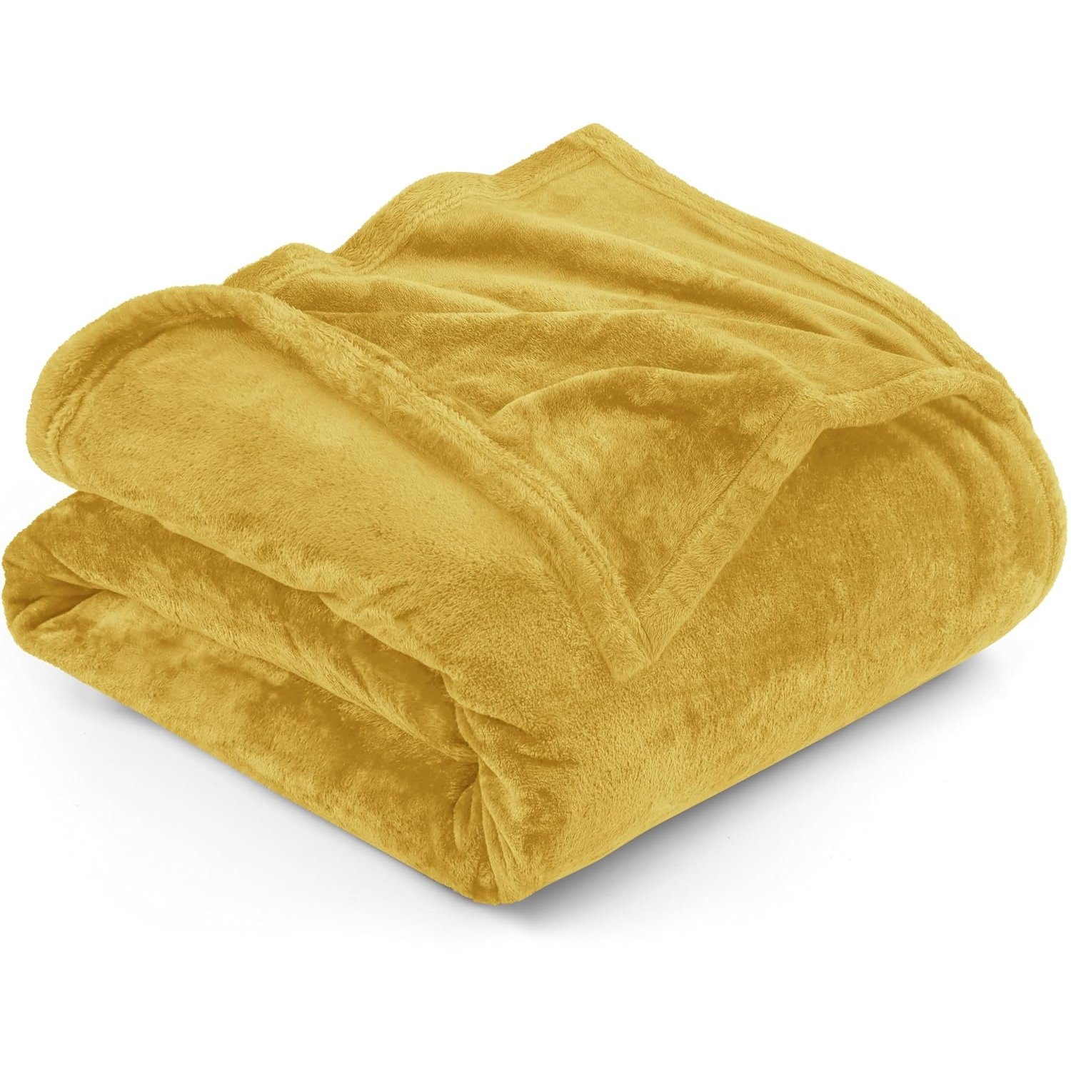 Utopia Bedding Double Fleece Blanket 150x200cm – Soft Warm Lightweight Breathable Luxury Decorative Bed Throw For Sofa & Armchairs – Cosy All Weather Fluffy Blanket Gift For Men & Women, Gold