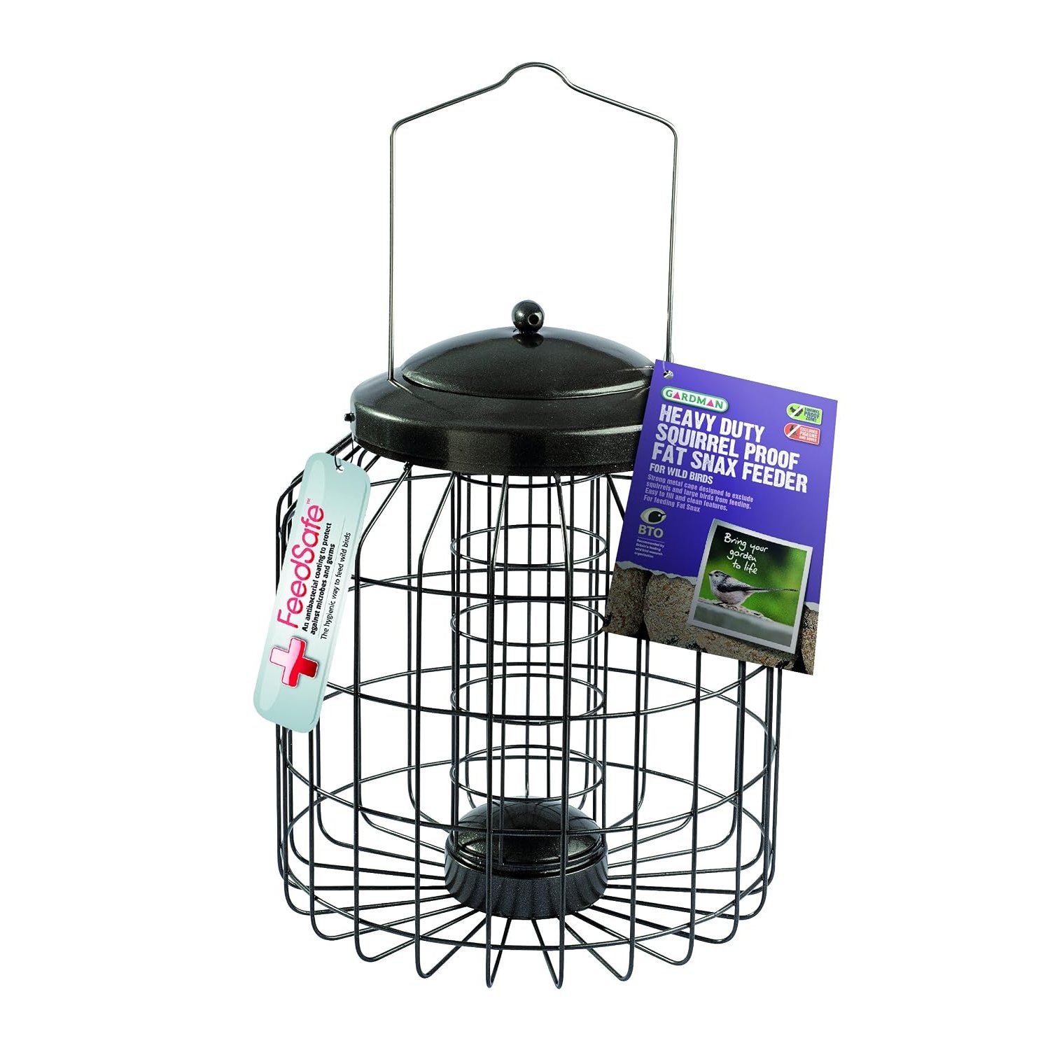 Gardman Heavy Duty Squirrel Proof Fat Snax Bird Feeder, Natural, A01822