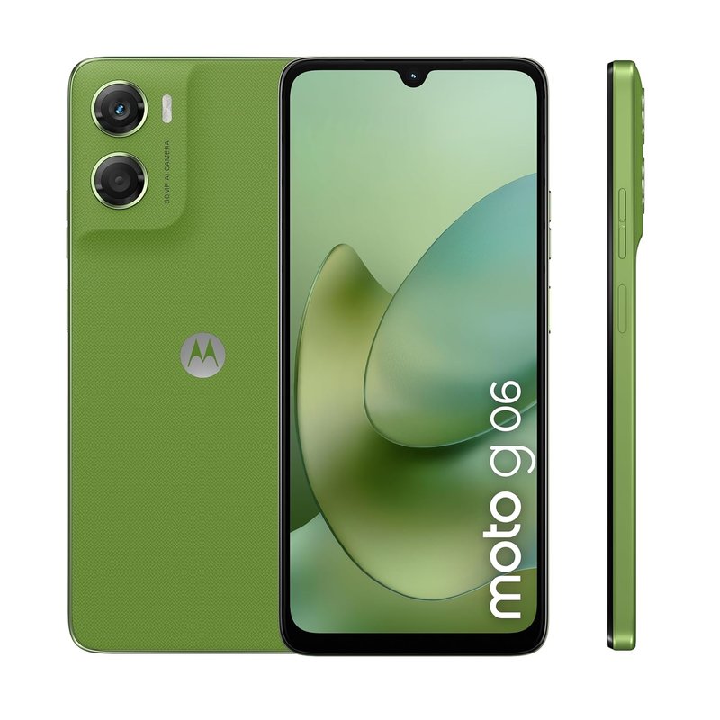 Motorola moto g06, PANTONE Tendril, 6.88" HD+ Display, 50MP Camera, 12GB RAM Boost, 5200mAh Battery, Android 15, Dolby Atmos® with Co2 offset