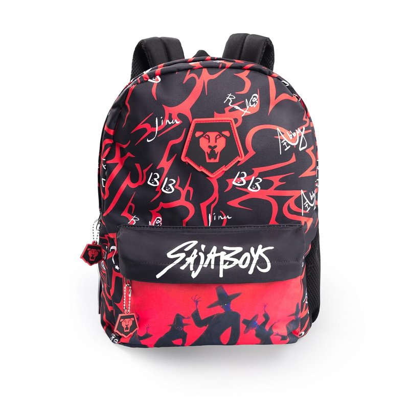 KPop Demon Hunters Huntrix Girls Pink Backpack | Cartoon Character School Bag with Zipper Closure | HUNTRIX Streetwear Rucksack for Kids | K-Pop Demon Hunters Merch