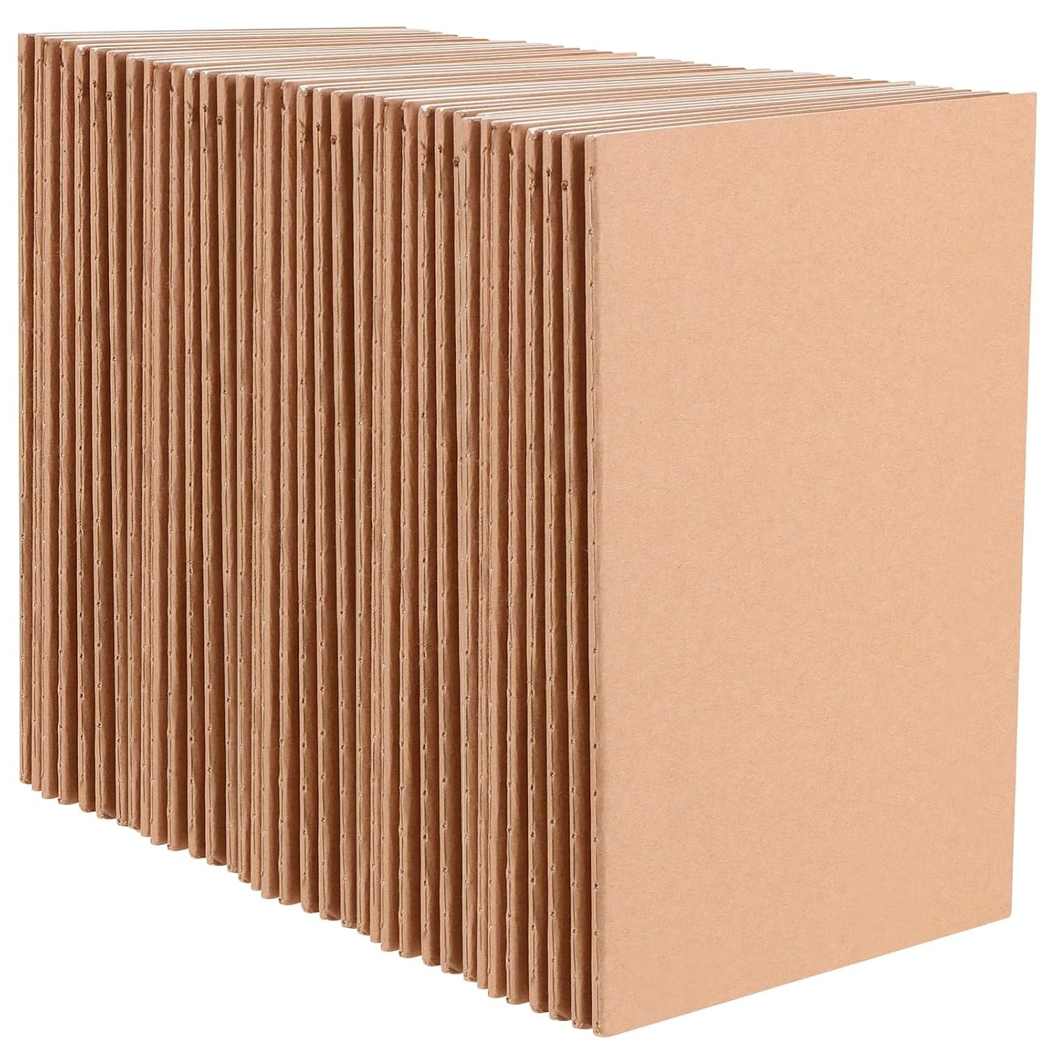JEUIHAU 40 Pack A5 Blank Notebook, 14 × 20.5cm Kraft Paper Notebook, Plain Notepad Bulk for Artists, Drawing, Sketchbook, Office Supplies