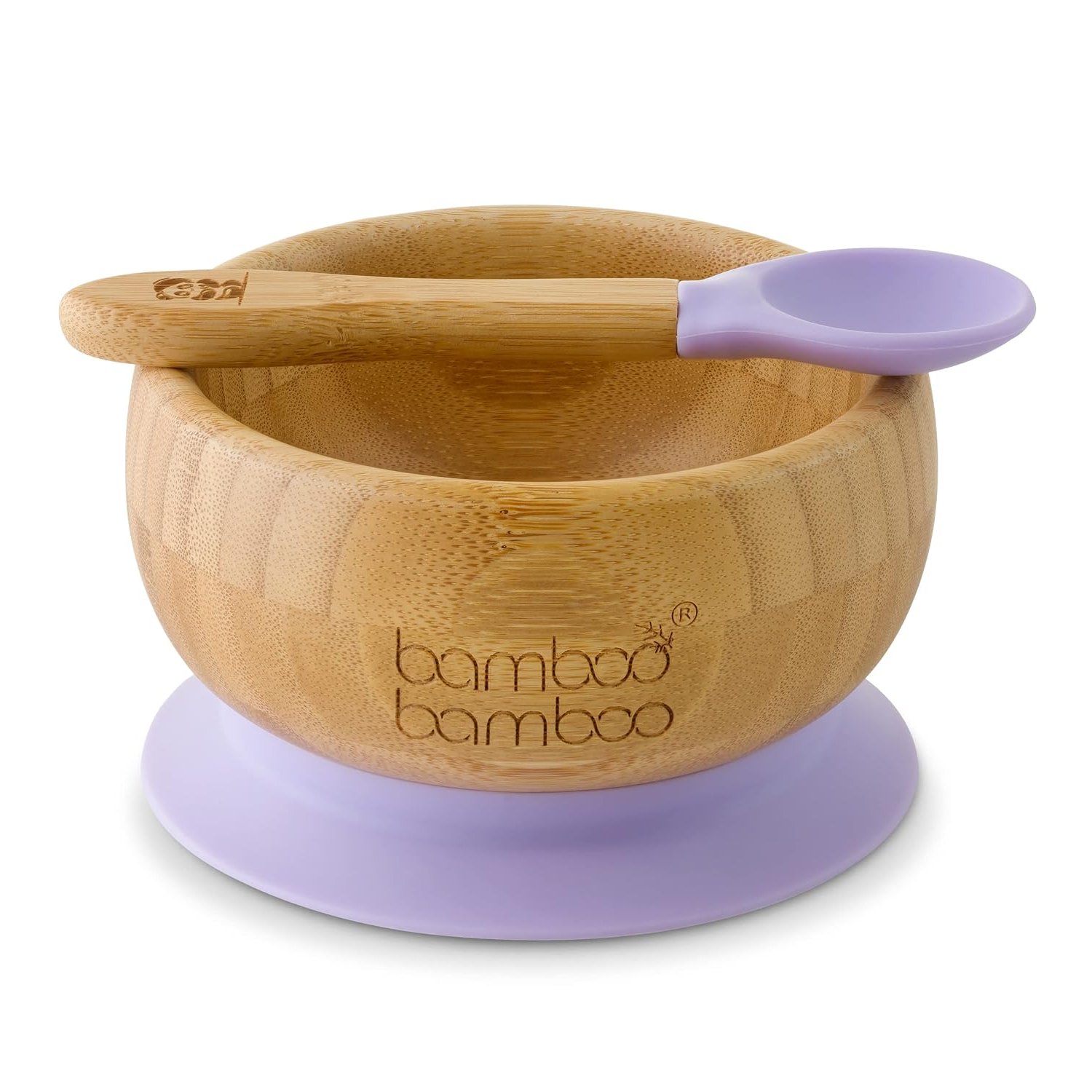 bamboo bamboo ® Baby and Toddler Suction Bowl Set for Feeding and Weaning | Outstanding Suction | Bamboo Baby Suction Bowls with Matching Spoon Set from 6 Months