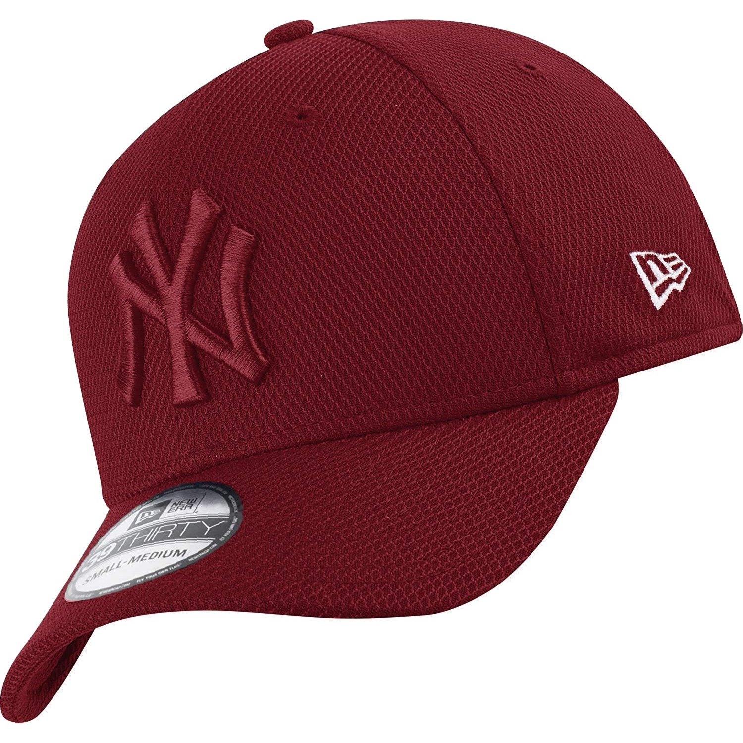 New Era New York Yankees 39thirty Stretch Cap Diamond Era Tonal Maroon - M - L