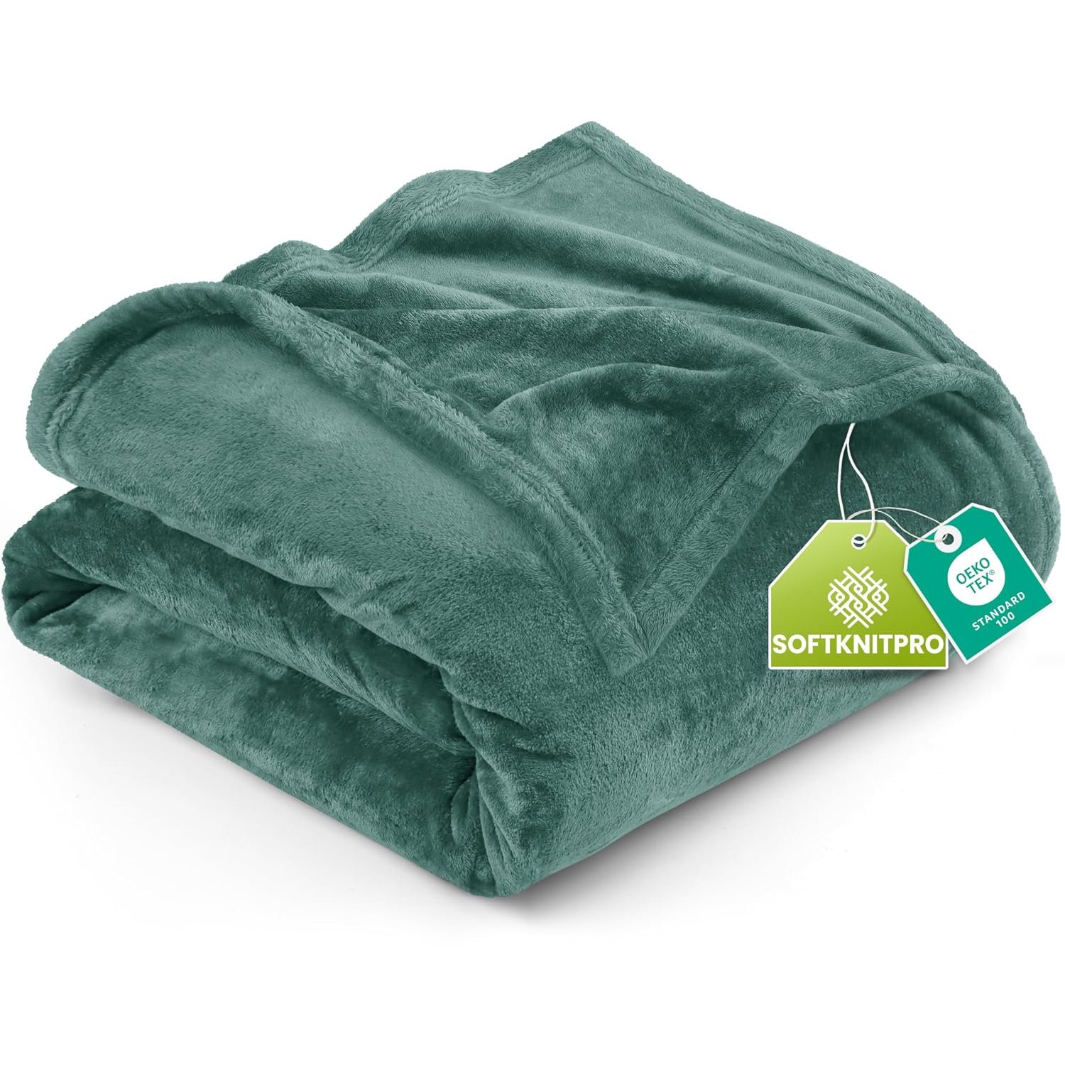 Utopia Bedding Queen Fleece Blanket 228x228cm 300GSM – Soft Fluffy Large Versatile Luxury Decorative Throw For Sofa, Bed & Settees – Cosy Breathable Warm Blanket, All Weather Gift, Celadon