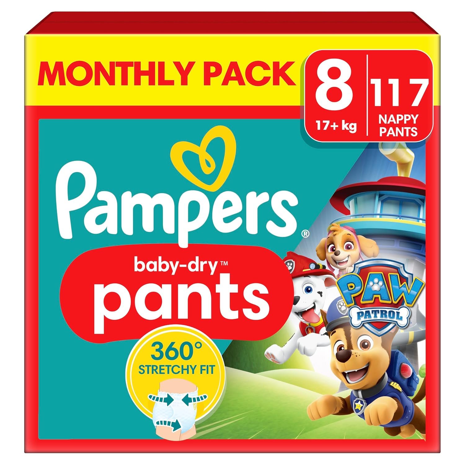 Pampers Baby-Dry Paw Patrol Size 8 Pants