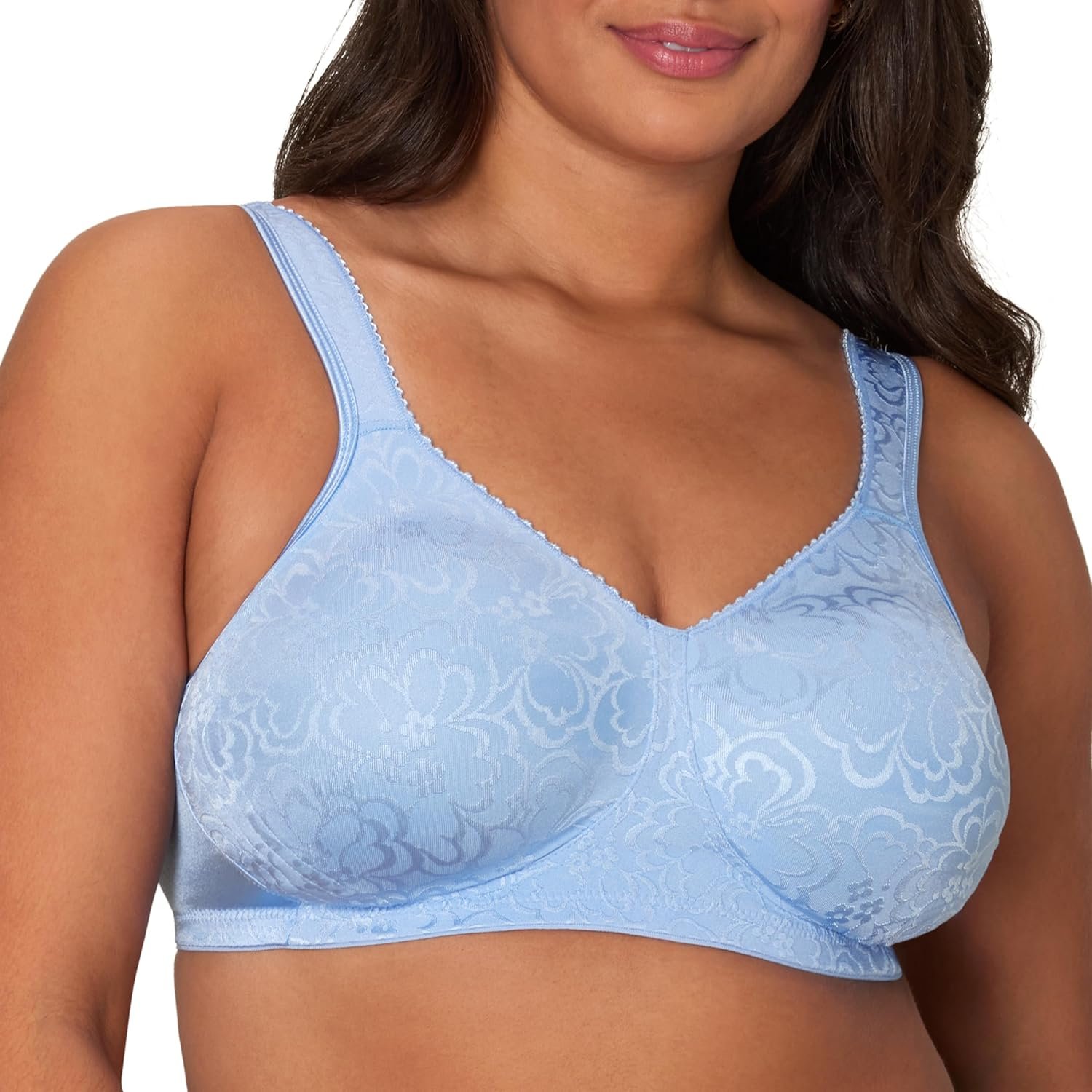 Playtex 18-Hour Ultimate Lift Wireless Bra, Wirefree Bra with Support, Full-Coverage Wireless Bra for Everyday Comfort, Zen Blue, 38C