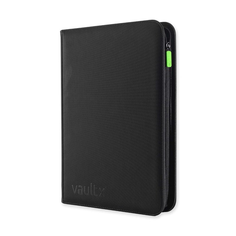 Vault X 9 Pocket Trading Card Zip Binder, 360 Cards, Premium Exo-Tec Album Material, 20 Side-Loading Pages, Folder for Collectible Games, Sports, TCG (Black)
