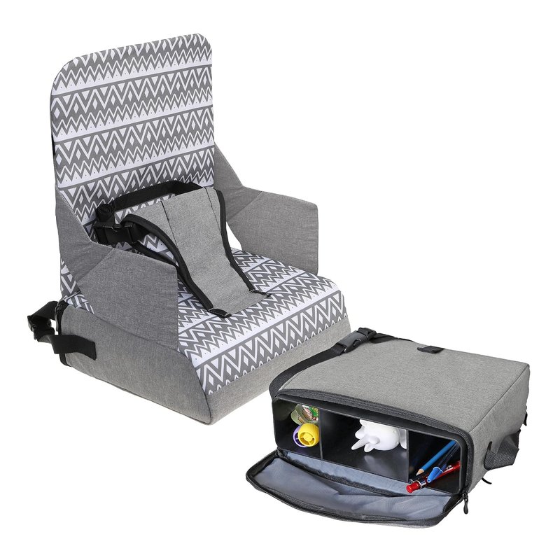 Dreambaby Grab ‘N Go Kids Booster Seat – Portable Travel Toddler High Chair for Dining (6M-3Y) with Storage & Shoulder Strap – Lightweight and Compact