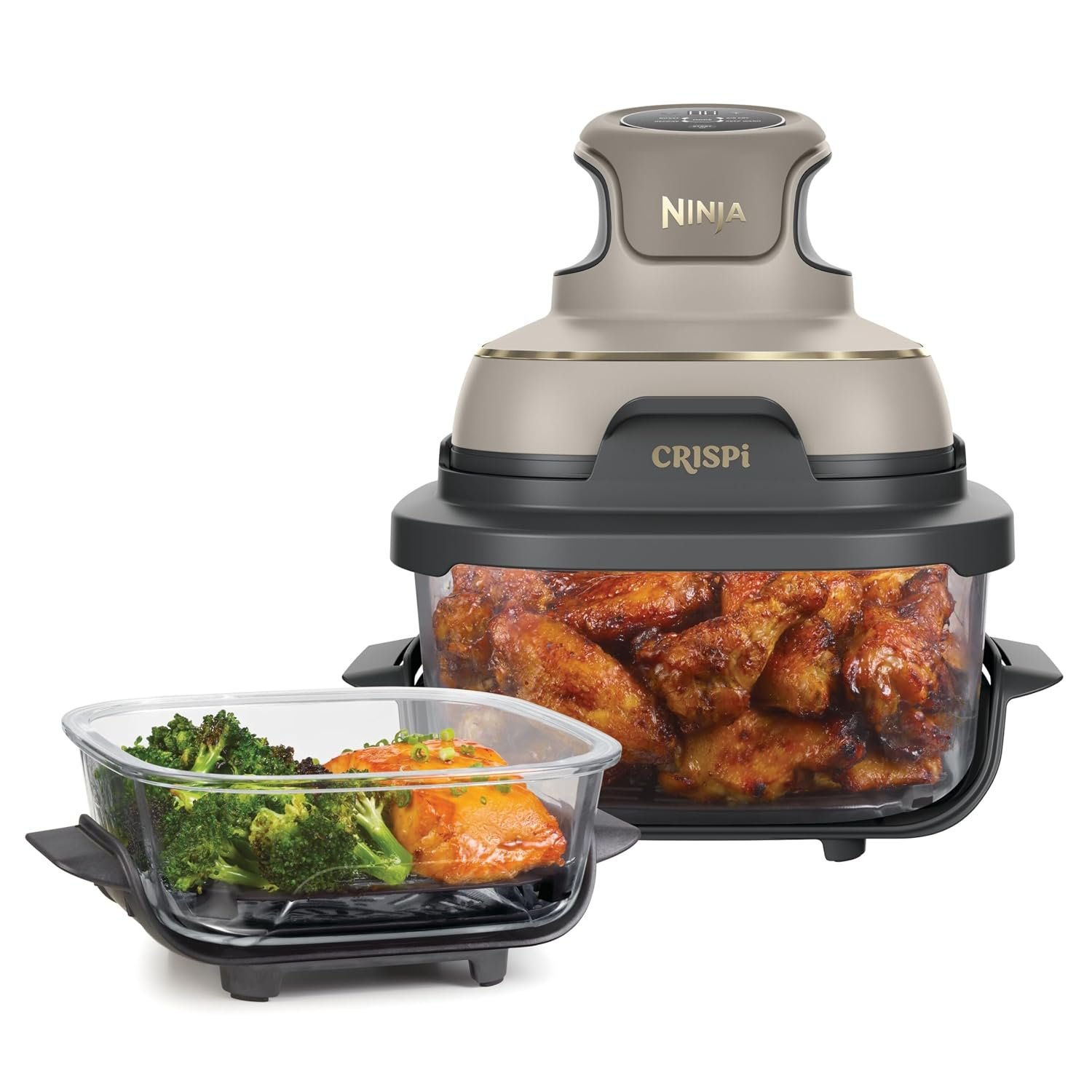 Ninja CRISPi Portable Air Fryer, 3.8L, 1700W, Stone Gold FN101UKSTGD