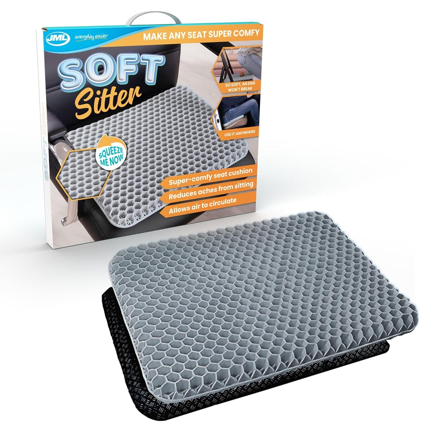JML Soft Sitter Grey with Cover Amazon Bundle