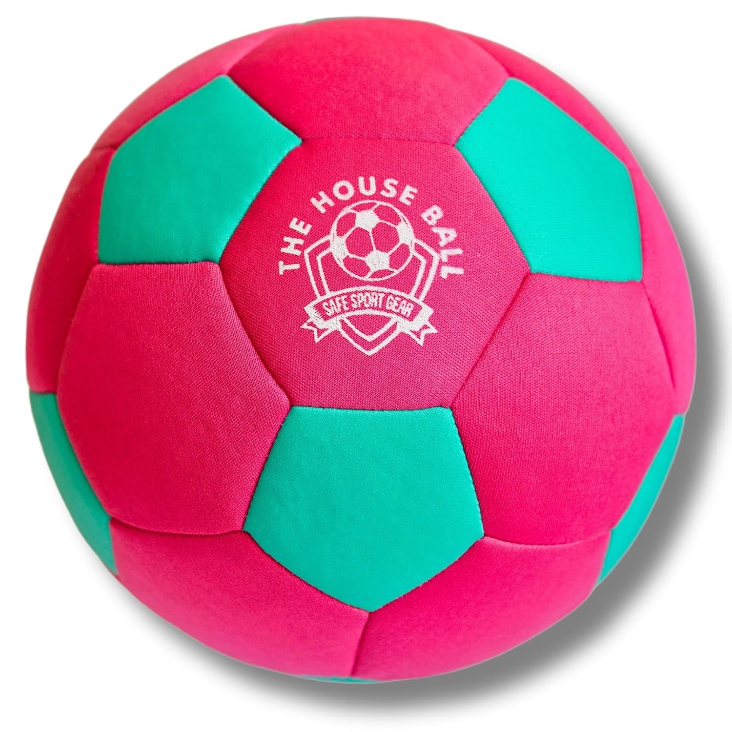 The House Ball Pink Size 4 Football – Soft Indoor Training Football for Kids & Teens – Safe for Home Practice, Dribbling, Passing, Juggling & Skill Development