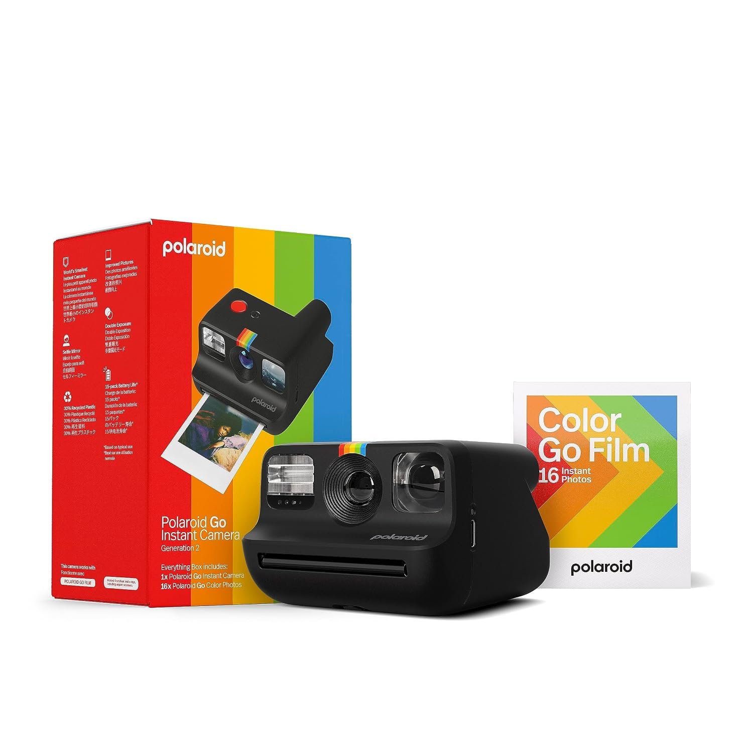 Polaroid Everything Box Polaroid Go Generation 2 Black Mini Instant Film Camera