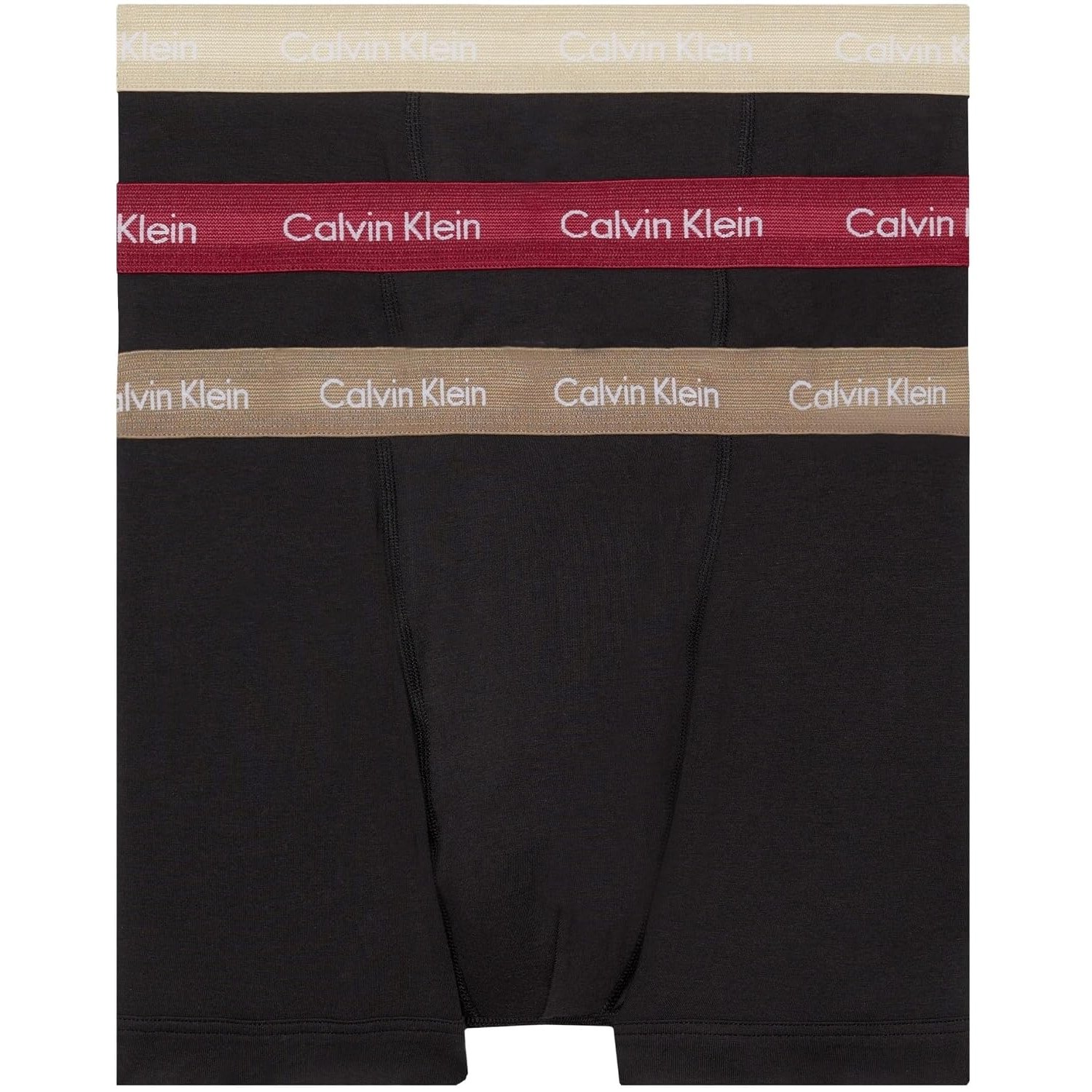 Calvin Klein Men’s 3 Pack Trunks, Multicolour (C-Black/Blu/Blu Other Version), XL