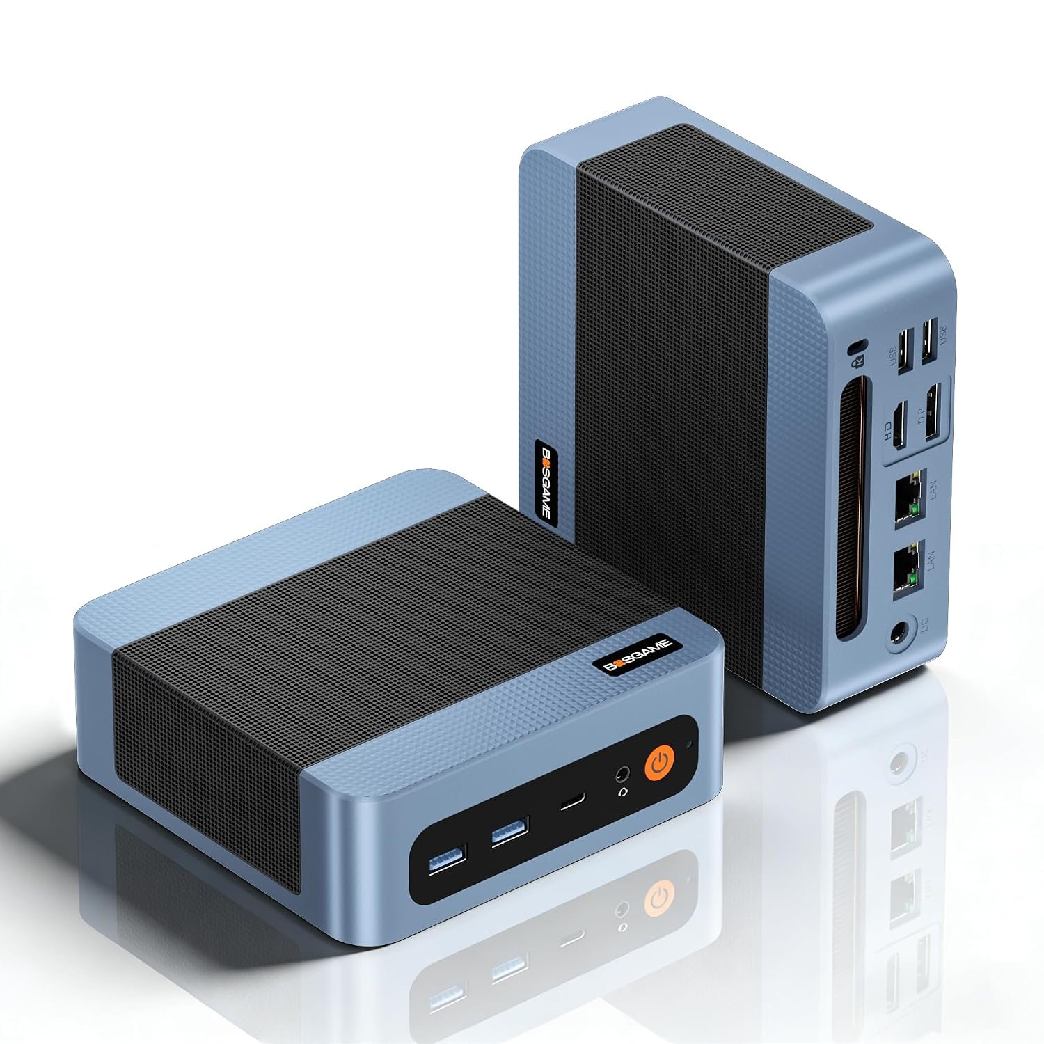 BOSGAME E5 Mini PC Windows 11 Pro, Ryzen 5300U (Beats 4300U, Up to 3.8GHz), 16GB DDR4 RAM 512GB SSD Mini Desktop PC, Triple 4K Display, Dual 2.5G LAN, WiFi 5, BT5.0, Mini Computer for Home, Office
