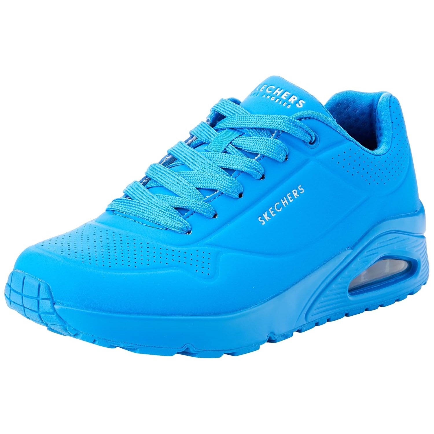 Skechers Men's Uno Stand on Air Sneaker, Blue Durabuck Mesh, 6.5 UK