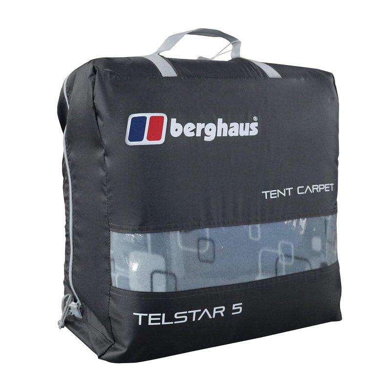 Berghaus Grey Triple Layered Insulating Luxuriously Soft Rectangular Tent Carpet, Both Indoor & Outdoor Use, Machine Washable, Living Room Rug, Tent Carpet, One Size