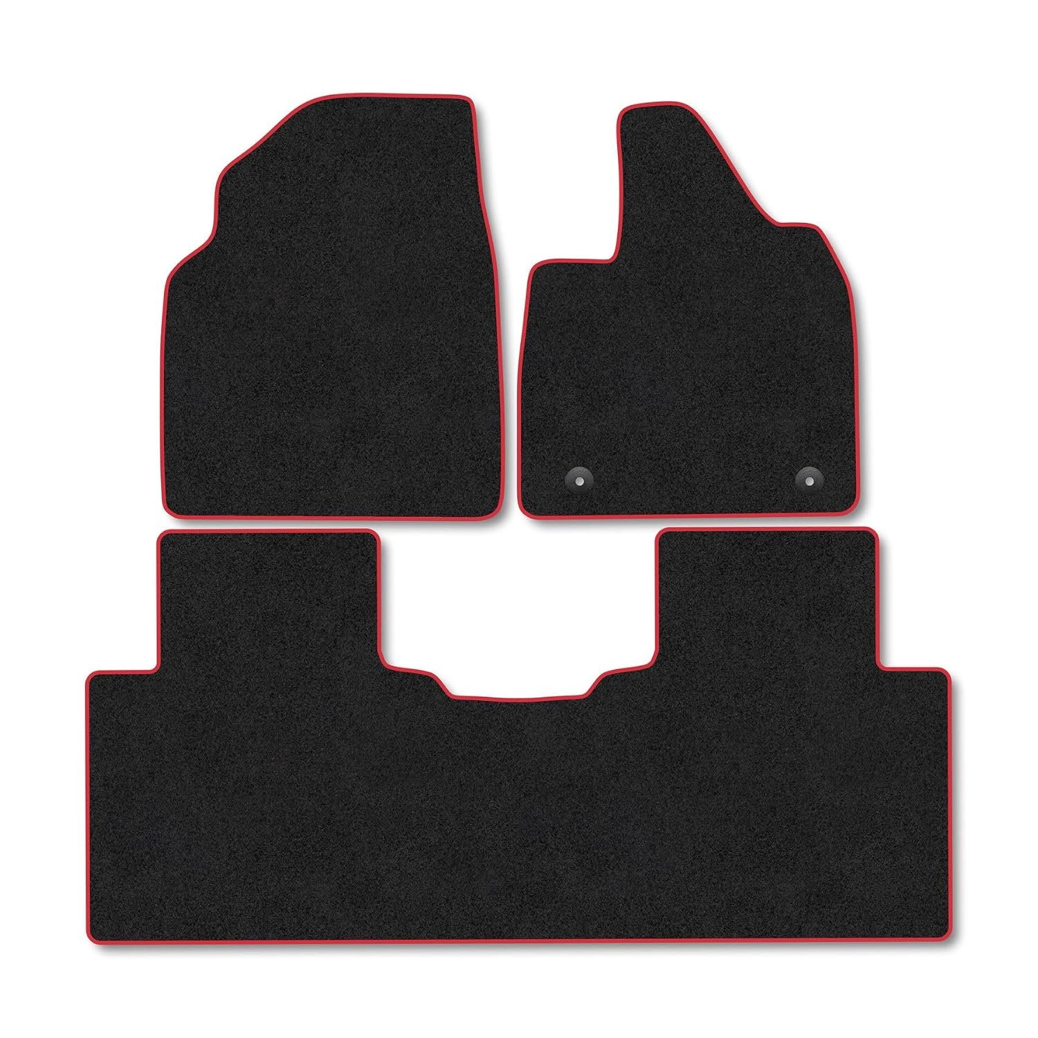 Leapmotor C10 (2024+) Car Mats Tailored Fit Carpet Floor Mats Non Slip Red Trim Full Coverage Compatible Accessory Front Rear Set Anti Slip Granulated Backing Hand-Finished Clips