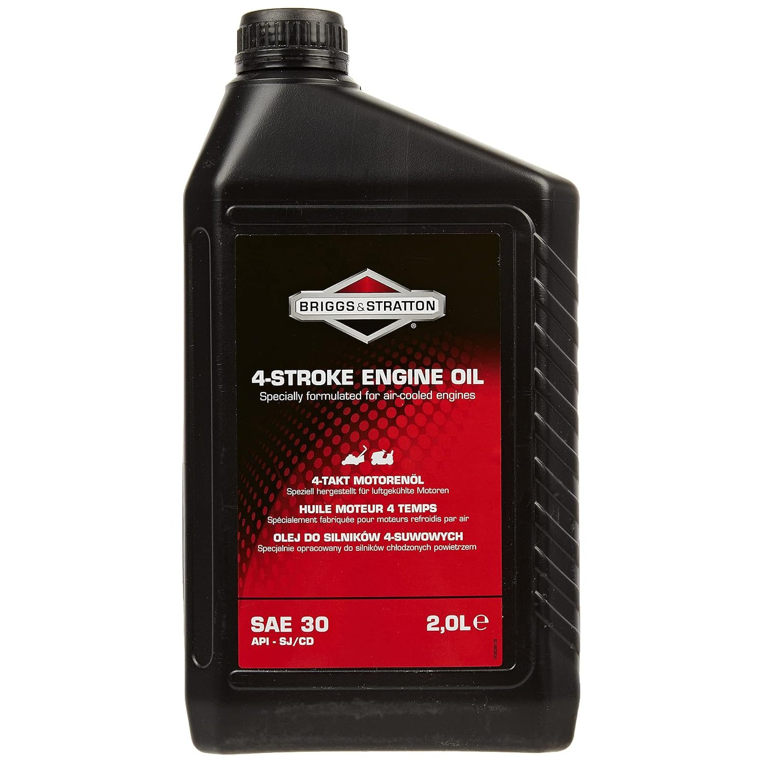 Briggs & Stratton 100008E SAE30 4-Stroke Lawn Mower Engine Oil, 2.0 Litre