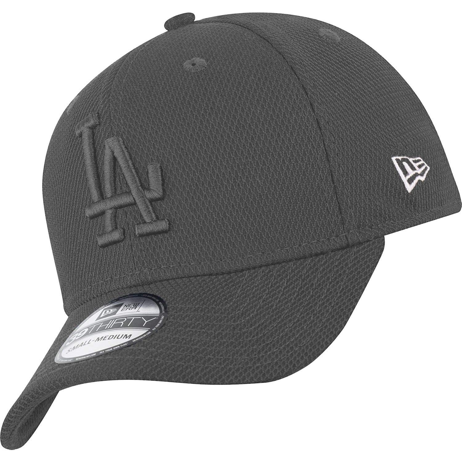New Era Los Angeles Dodgers 39thirty Stretch Cap Diamond Era Tonal Grey - L-XL