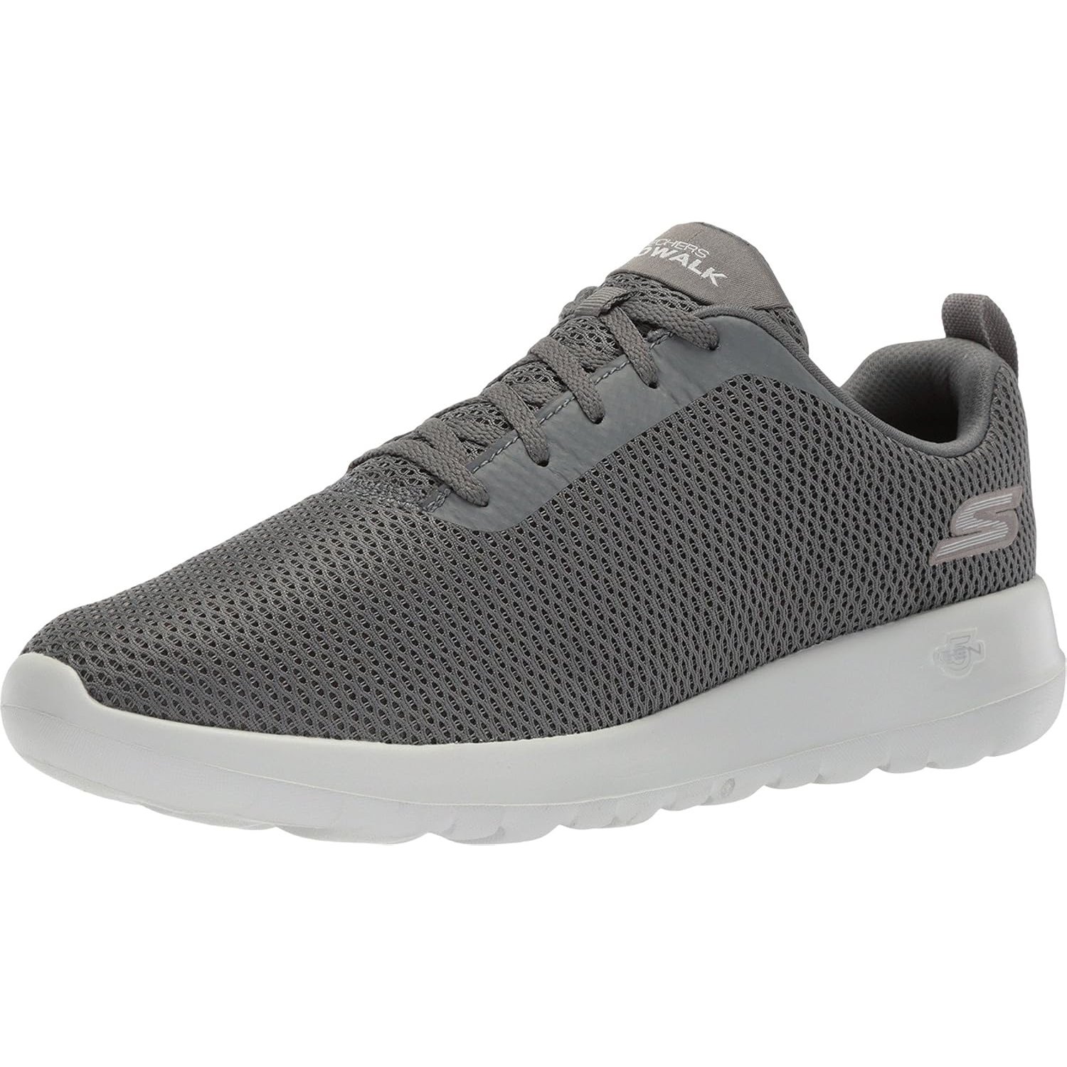 Skechers Mens Go Walk Max Effort Trainers, Charcoal Textile Trim, 10 UK