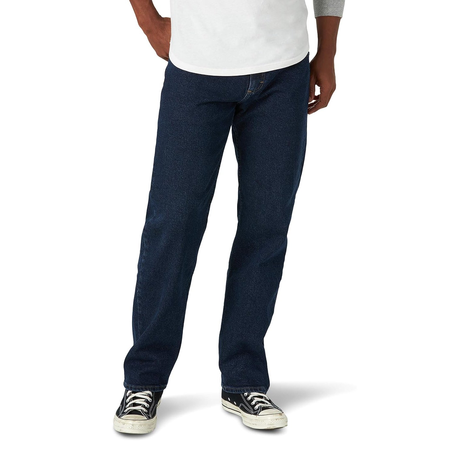 Wrangler Authentics Men's Classic 5-Pocket Relaxed Fit Jean, Midnight Flex, 38W / 34L