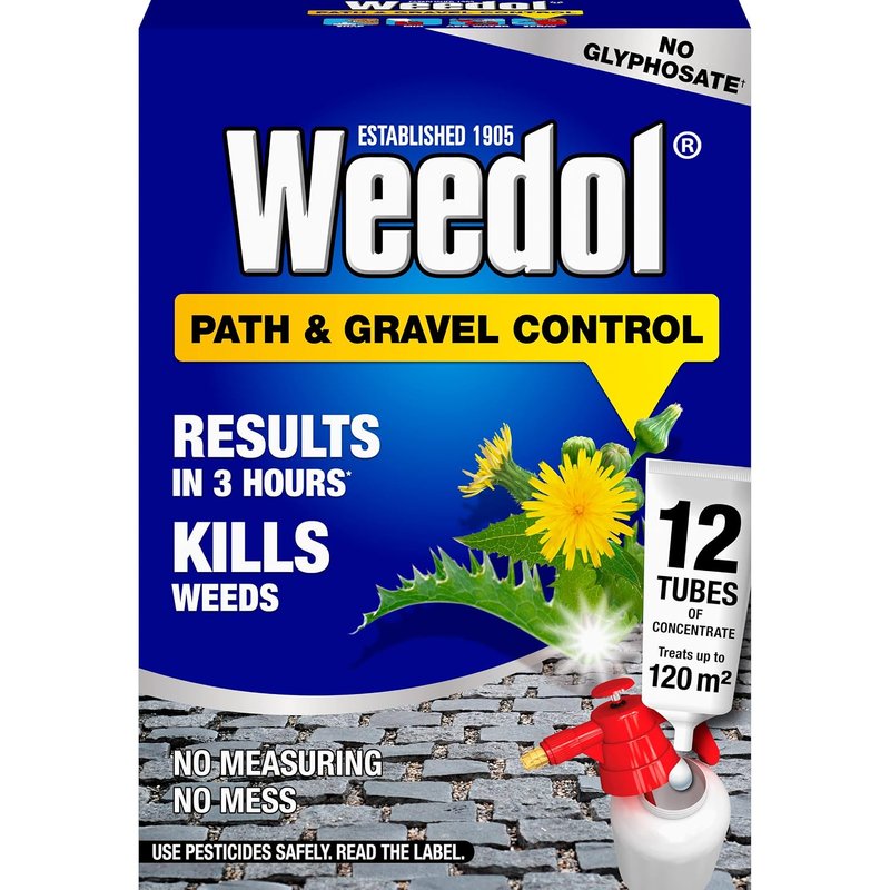 Weedol Path Weed Killer Liquid Concentrate 12 Tubes Treats 120m2 Garden Path & Patio Weed Control