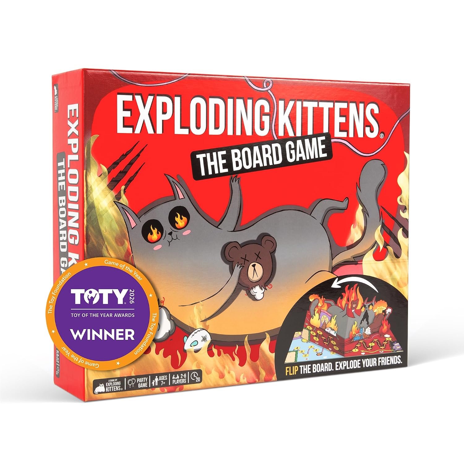 Exploding Kittens: The Board Game - The Action Packed Party Game to Celebrate 10th Birthday - 2-6 Players Aged 7+ - Great for Adults, Teens, Collectors, Kids