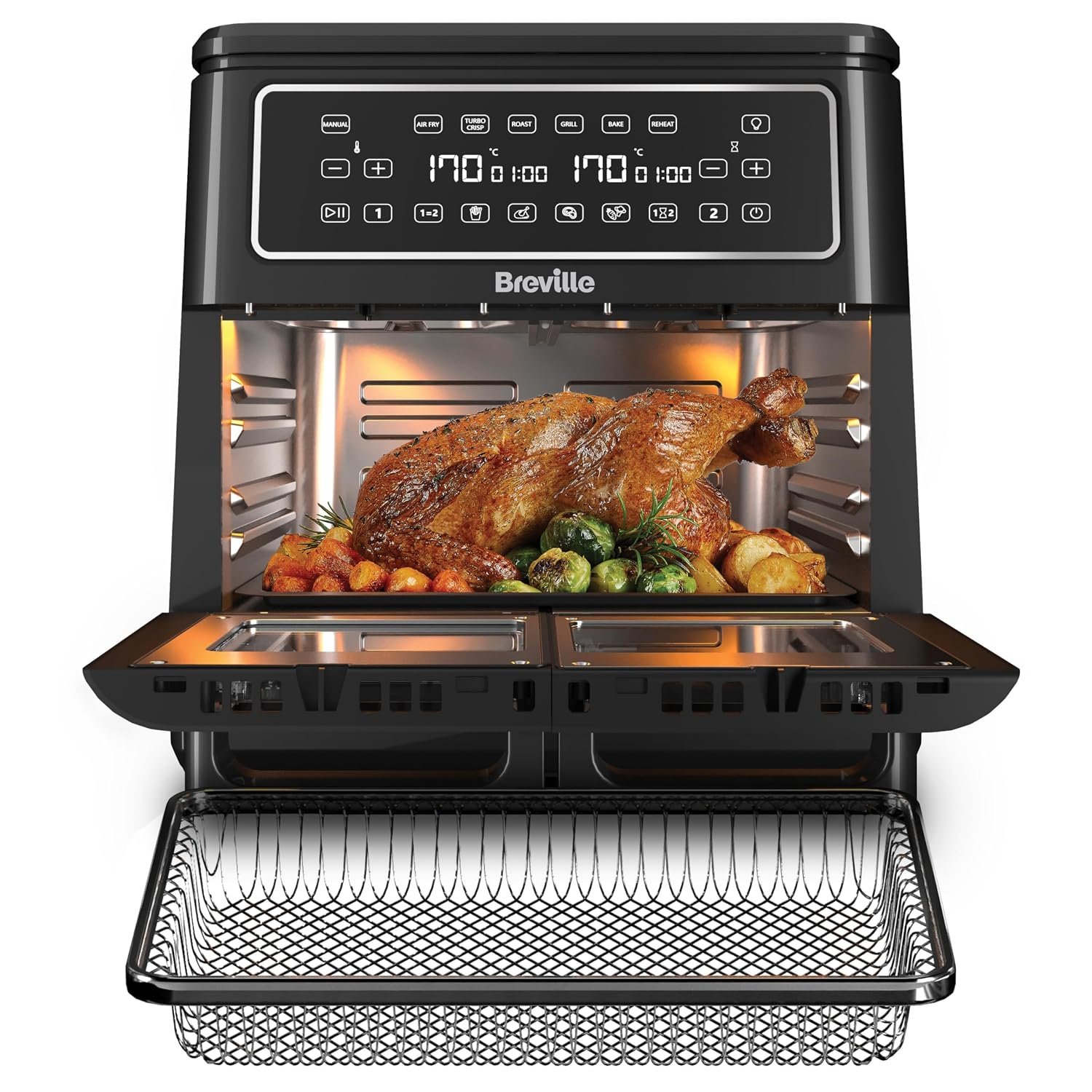 Breville Halo Flexi Air Fryer & Large Mesh Tray view 1