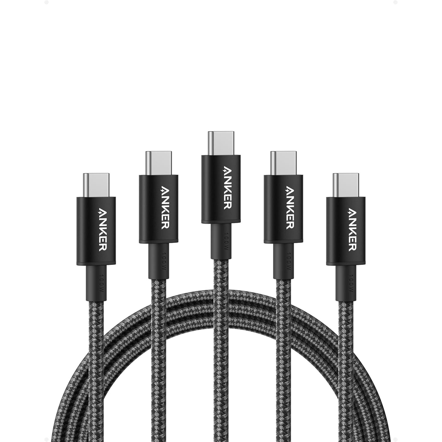 Anker USB C to USB C Cable, Type-C Charging Cord Fast Charge(6FT/1.8m*5,100W), for iPhone 17 Series, MacBook and More(Black)