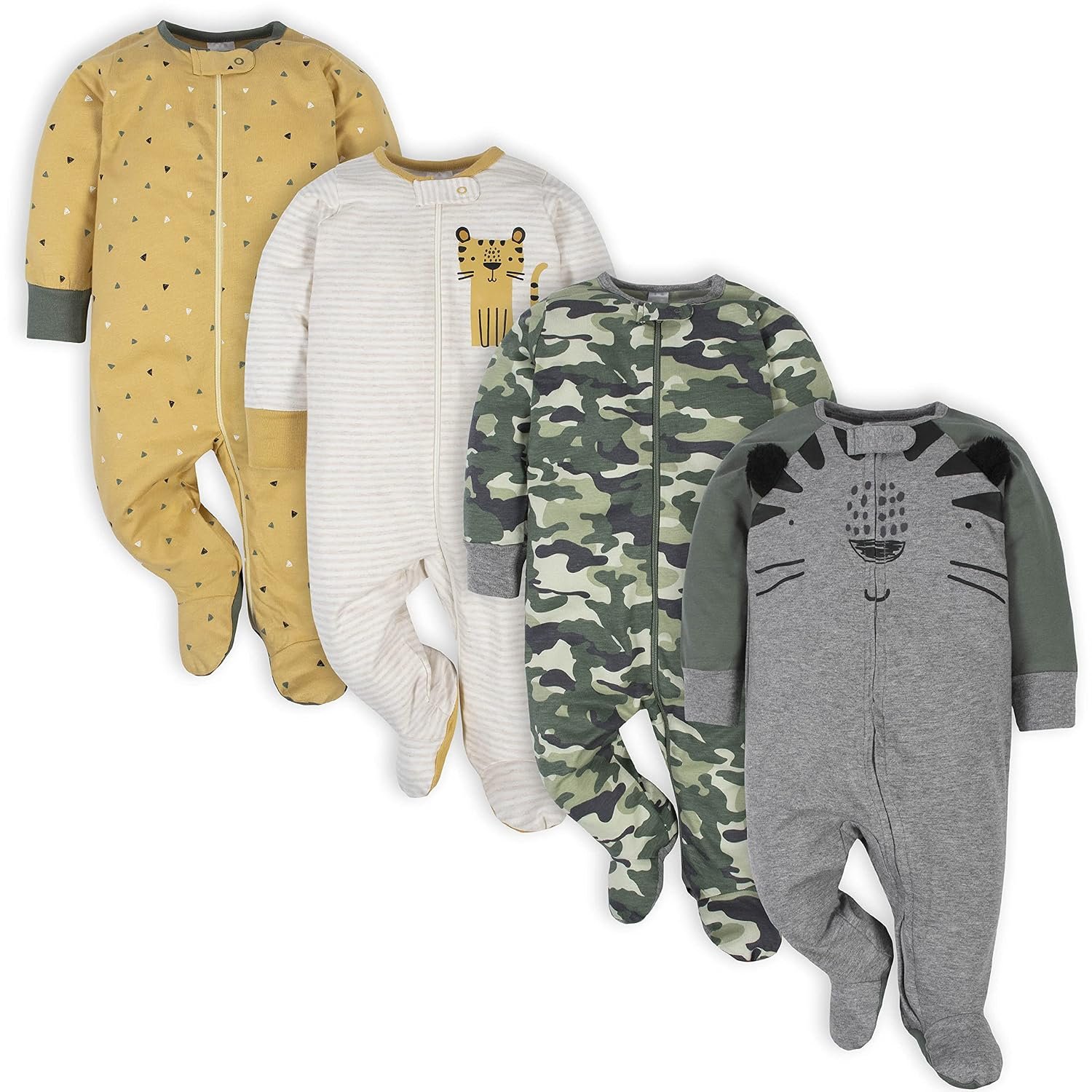 Gerber 4 Pack Baby Boys' Tiger Sleep 'n Plays