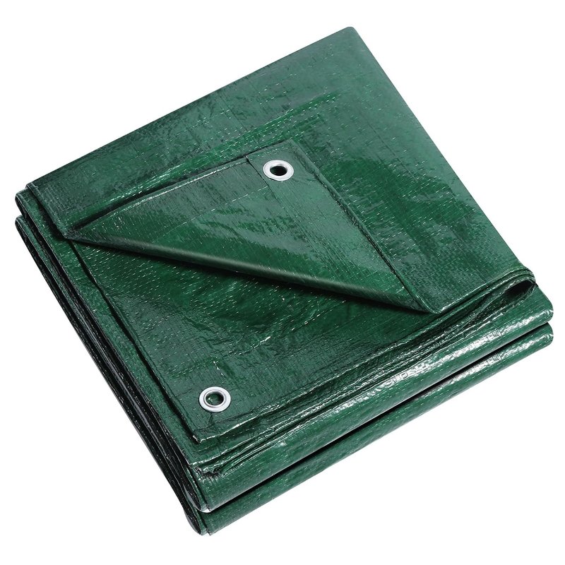 KAV - Tarpaulin waterproof heavy duty 130 GSM LARGE - 6M x 9 M (20ftx 30 FT) with Eyelets ground sheet Multifunctional Quality Cover Tarp (Green)