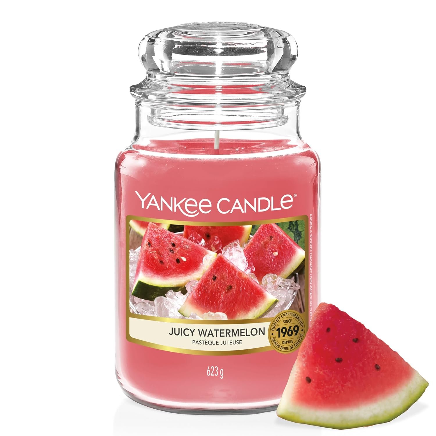 Yankee Candle Scented Candle | Juicy Watermelon Large Jar | Long Burning Candles: up to 150 Hours | Perfect Gifts for Women