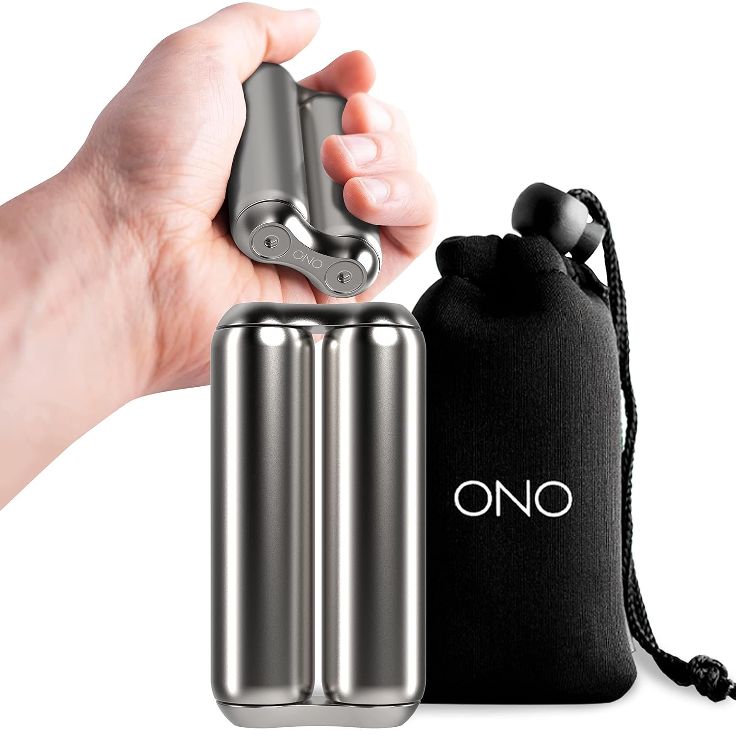 ONO Roller - (The Original) Handheld Fidget Toy for Adults | Help Relieve Stress, Anxiety, Tension | Promotes Focus, Clarity | Compact, Portable Design (Original, Stainless Steel)