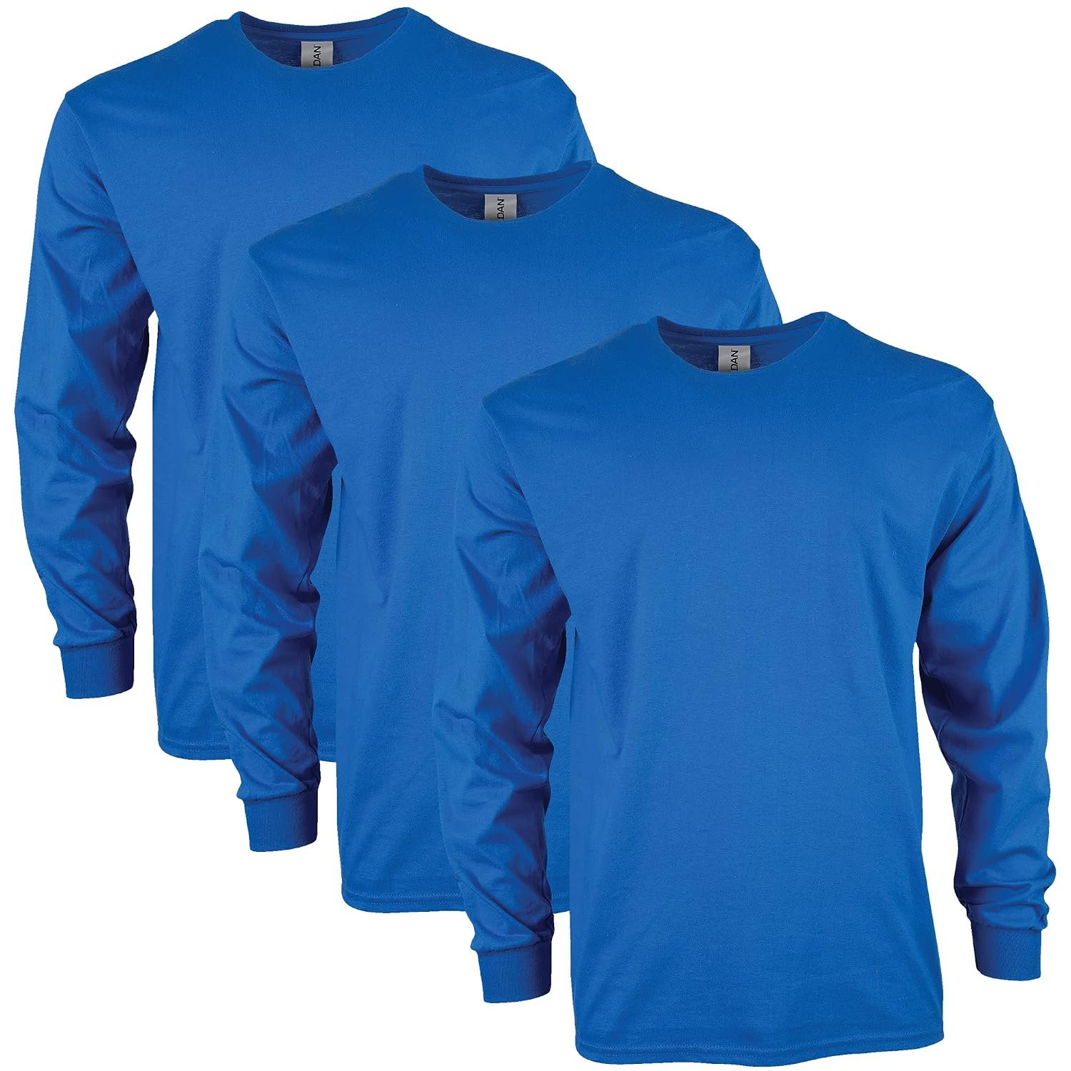 Gildan Unisex's Ultra Cotton Long Sleeve T-Shirt, Style G2400, Multipack, Royal (3-Pack), 5XL (Pack of 3)