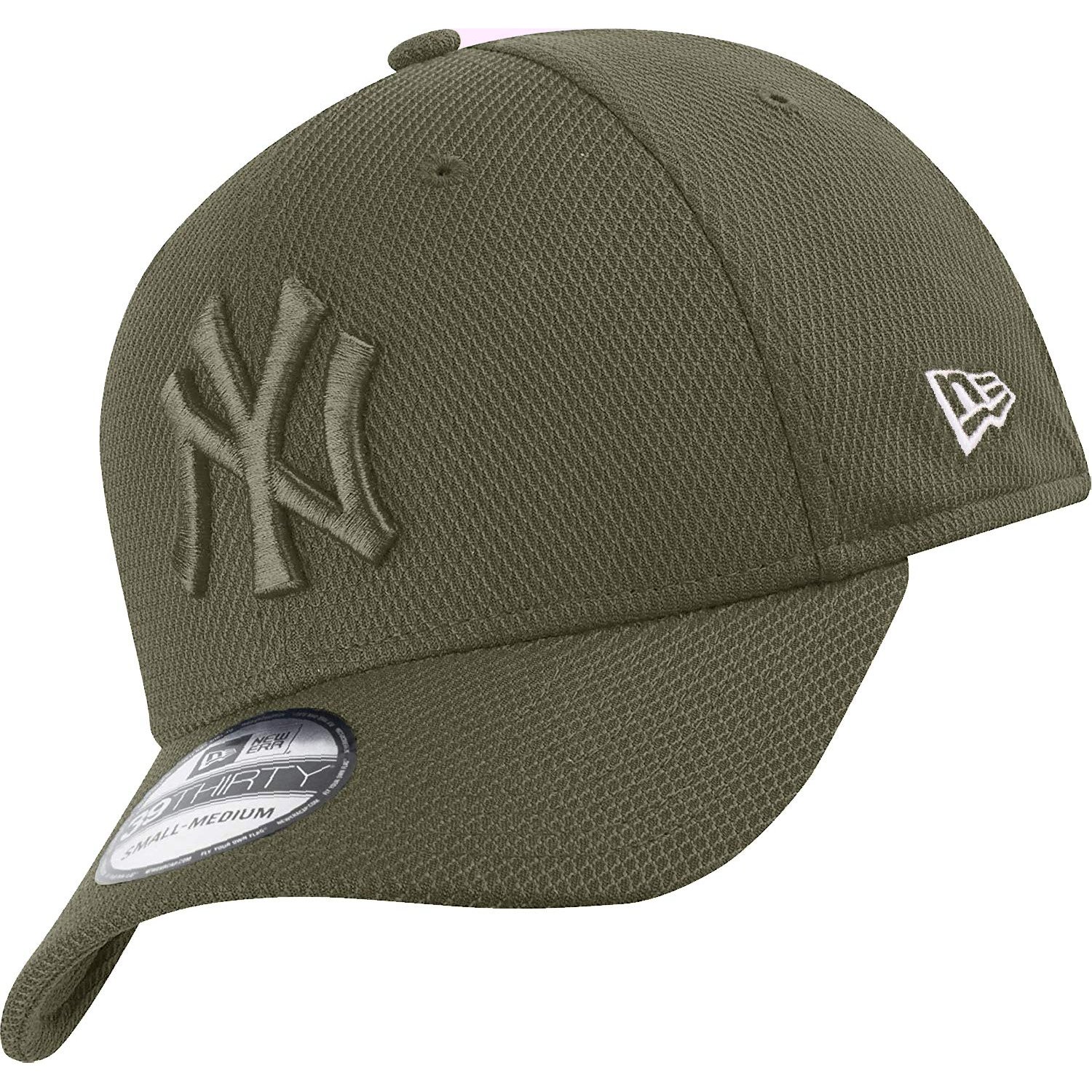 New Era New York Yankees 39thirty Stretch Cap Diamond Era Tonal Olive - S-M
