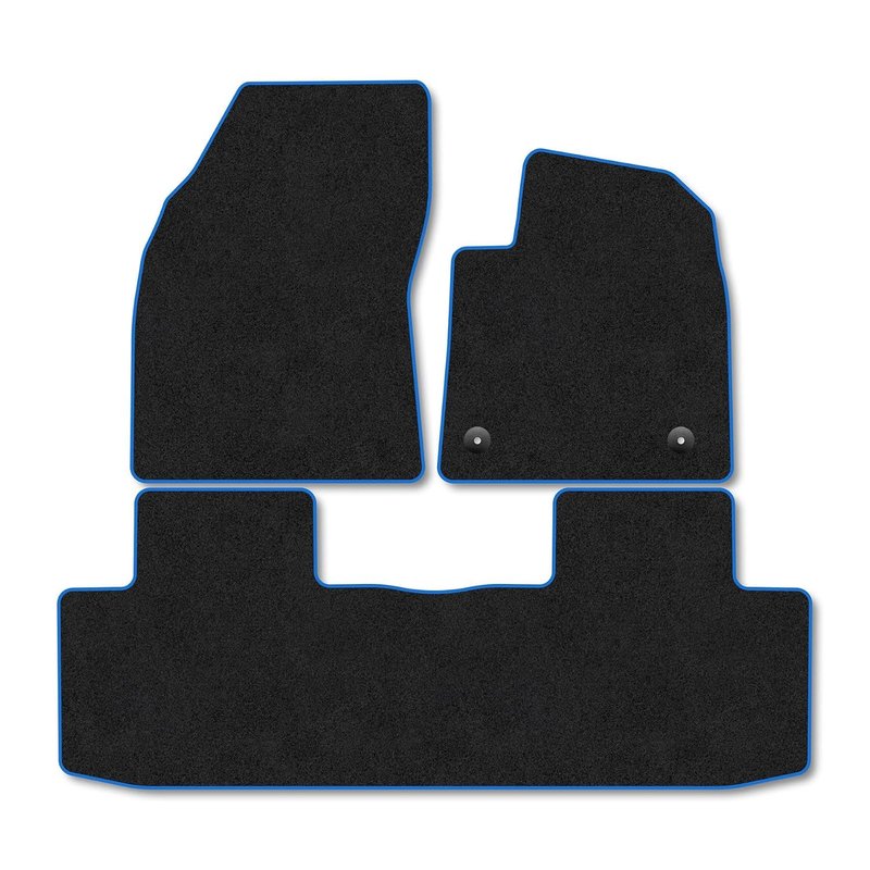 MG S5 (2025+) Car Mats Accessories Tailored Fit Carpet Floor Mats Non Slip Blue Trim Full Coverage Compatible Accessory Front Rear Set Anti Slip Granulated Backing Hand-Finished Clips