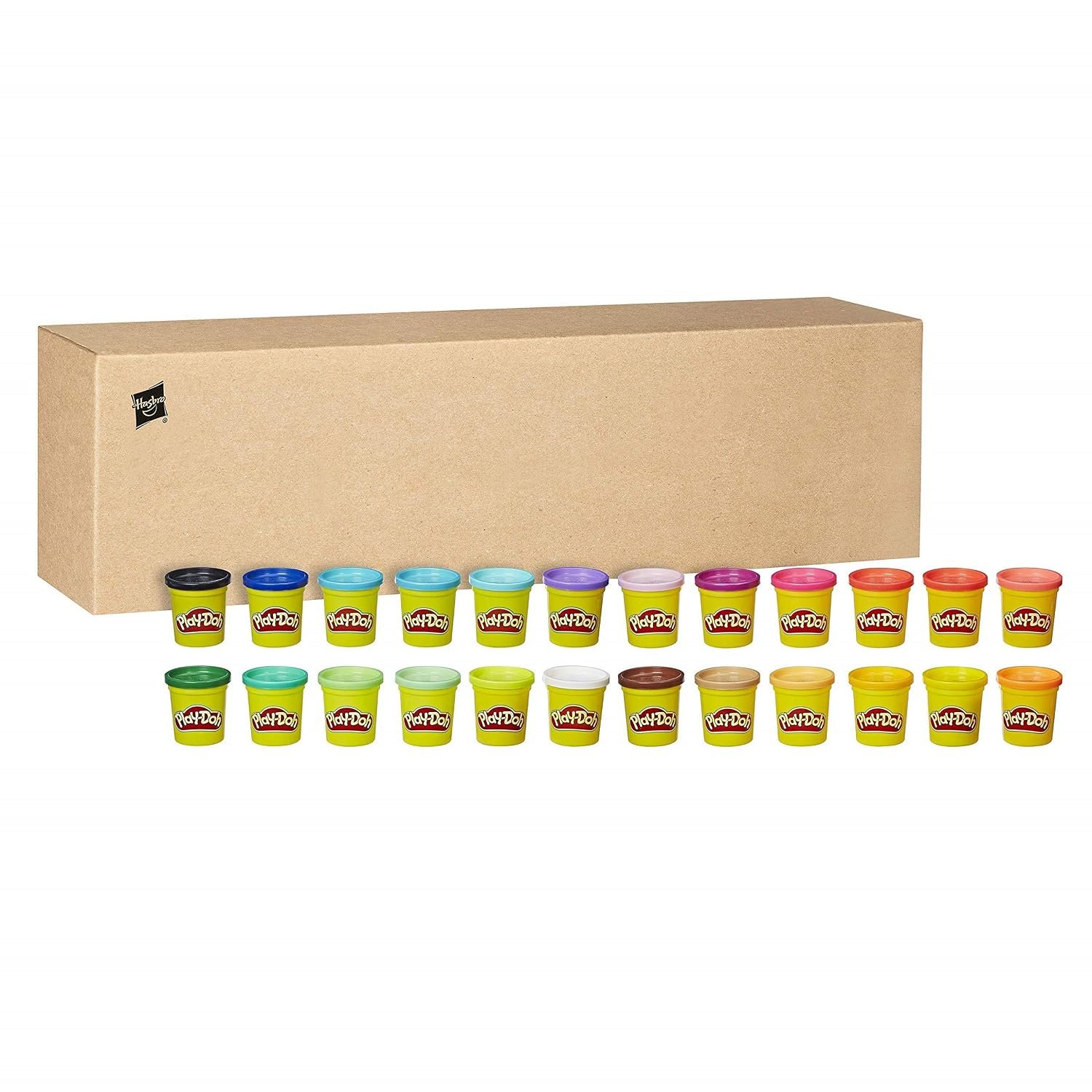 Play-Doh 24-Pack for Toddlers, Non-Toxic Modelling Compound Set, Creative Toys for 2+ Year Old Kids, Reusable Tub for Easy Storage