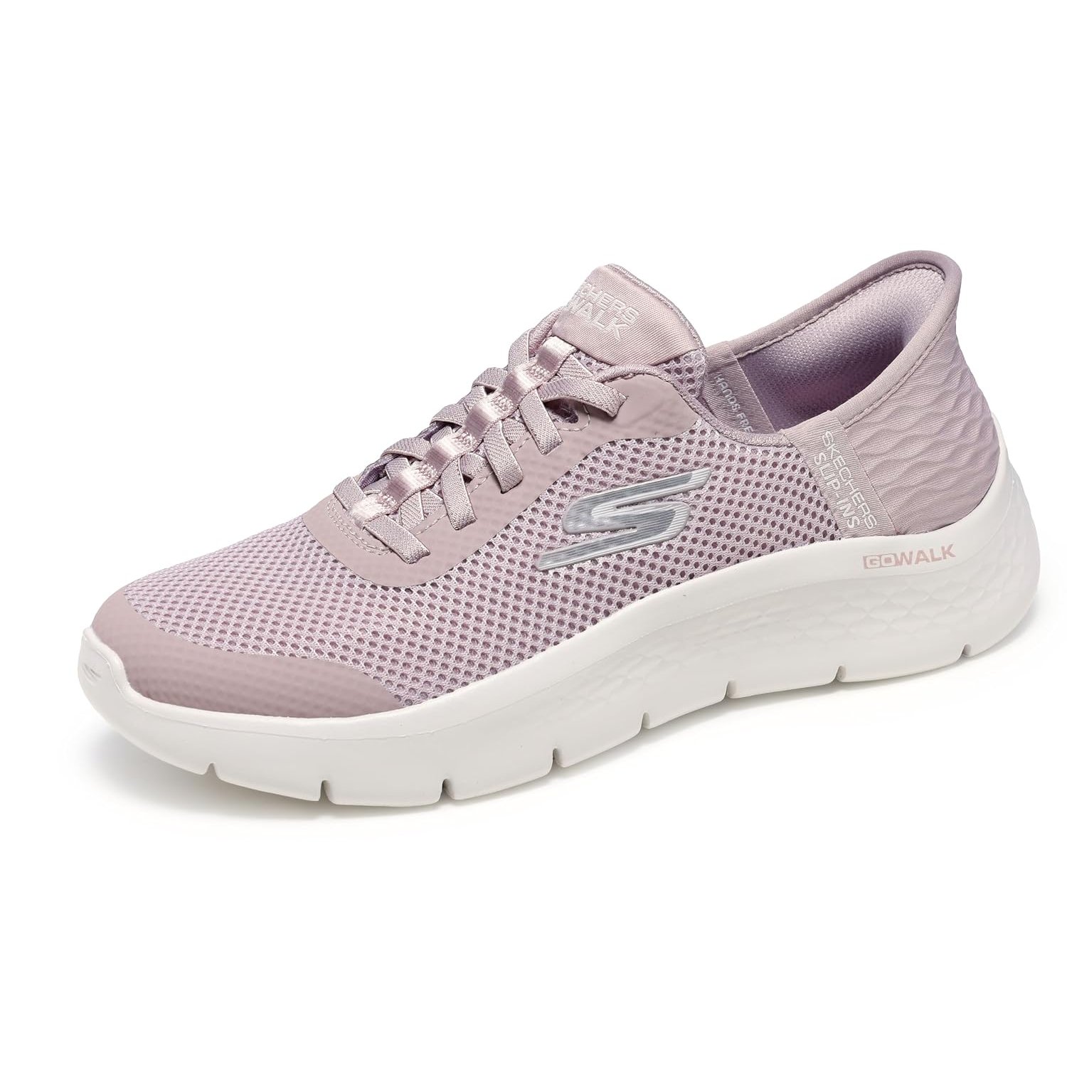 Skechers Women's Go Walk Flex Grand Entry Trainers, Mauve Textile/Trim, 2.5 UK