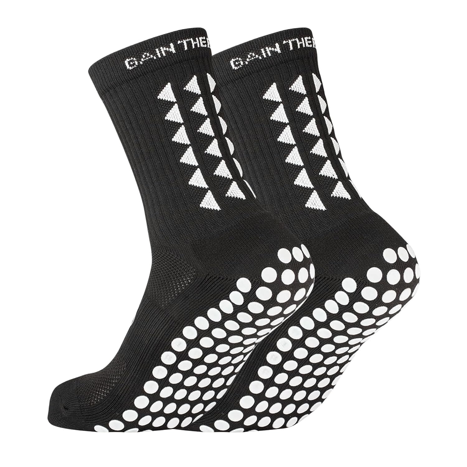 Gain The Edge Football Grip Socks 3.0-1pc, 2pc and 4pc Set - Non Slip Football Socks - Updated Model