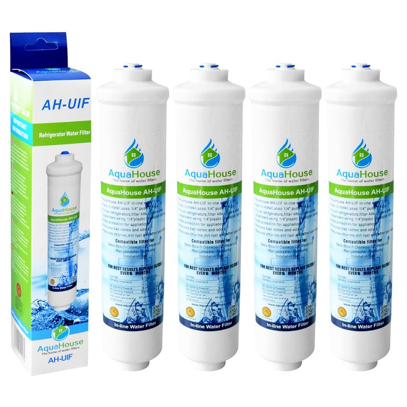 4X AquaHouse AH-UIF External Fridge Water Filter fits Samsung & Haier Fridge Freezer Models with External Filters only