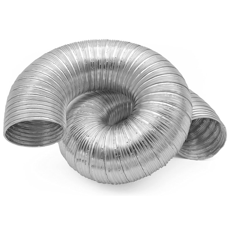 H&C VENT 125mm / 5 inch Ducting Pipe │ Flexible Aluminium Tube │ Aircon Duct Hose │ Ventilation Flex Exhaust Pipe │ Tumble Dryer, Gas Cooker, Extractor Fan, Air Conditioning Conditioner (Air con, AC)