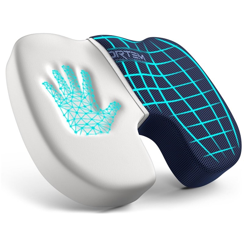 FORTEM Seat Cushion, Office Chair Cushion, Memory Foam Relief Cushions for Long Sitting, Non Slip, Bum Cushions, Sitting Pillow for Gaming, Car Seat Pillow, Computer Chair Pad, Washable Cover