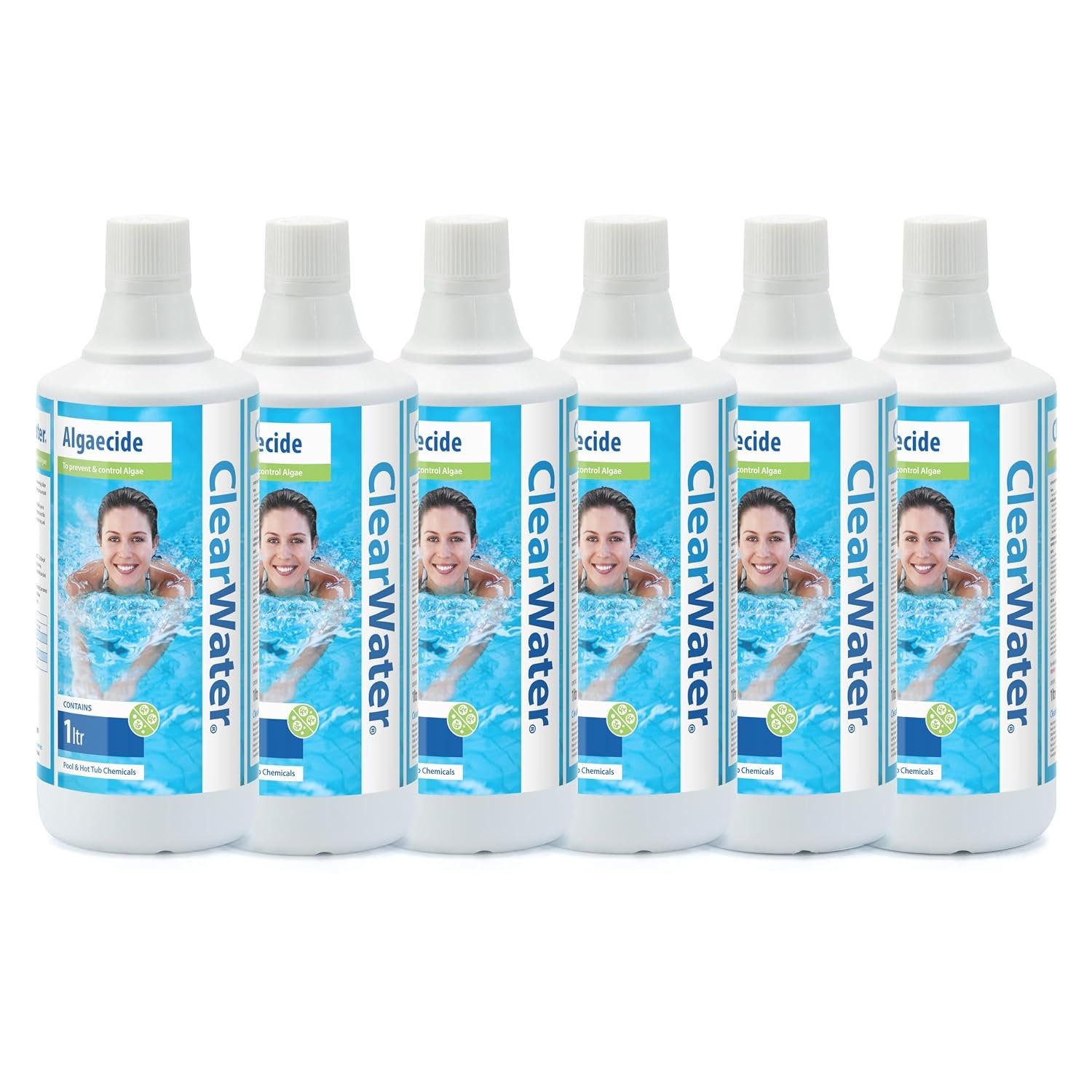 Clearwater Algaecide Algae Remover for Swimming Pool and Spa Hot Tub Water Treatment, Highly Effective Formula, 6 Litre